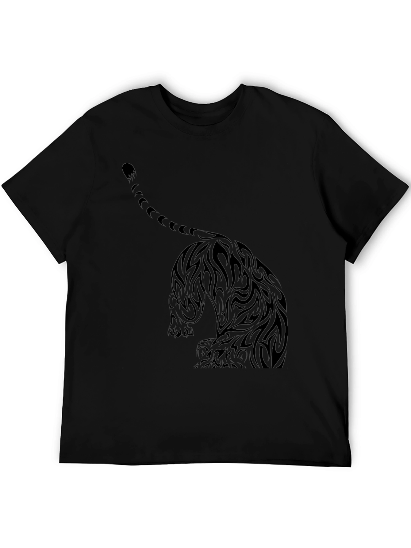 Tribal Tiger Graphic T-Shirt - Mens Black Tee