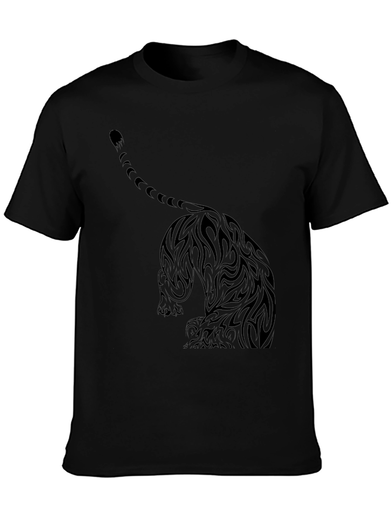 Tribal Tiger Graphic T-Shirt - Mens Black Tee