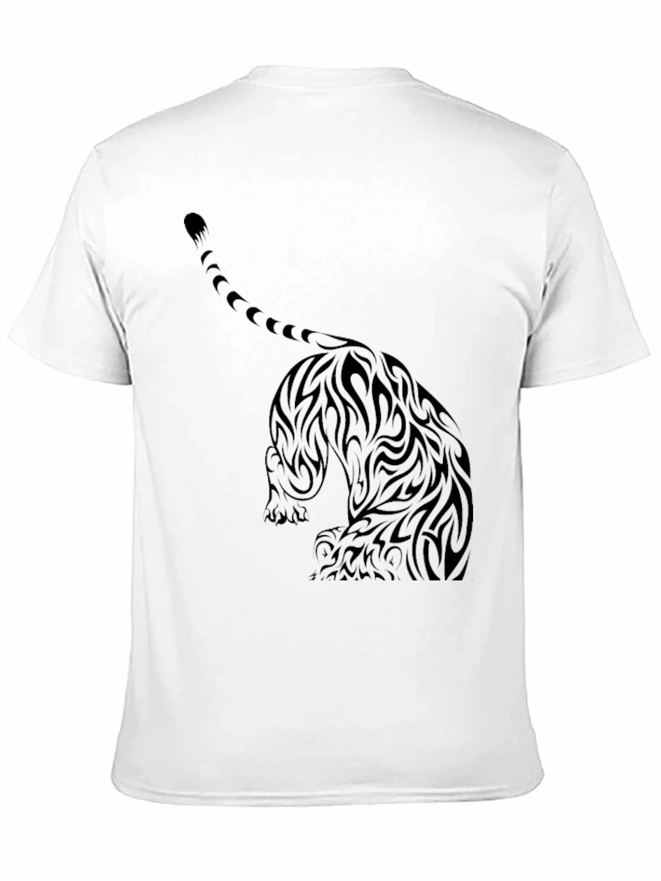 Tribal Tiger Graphic T-Shirt - Mens Black Tee