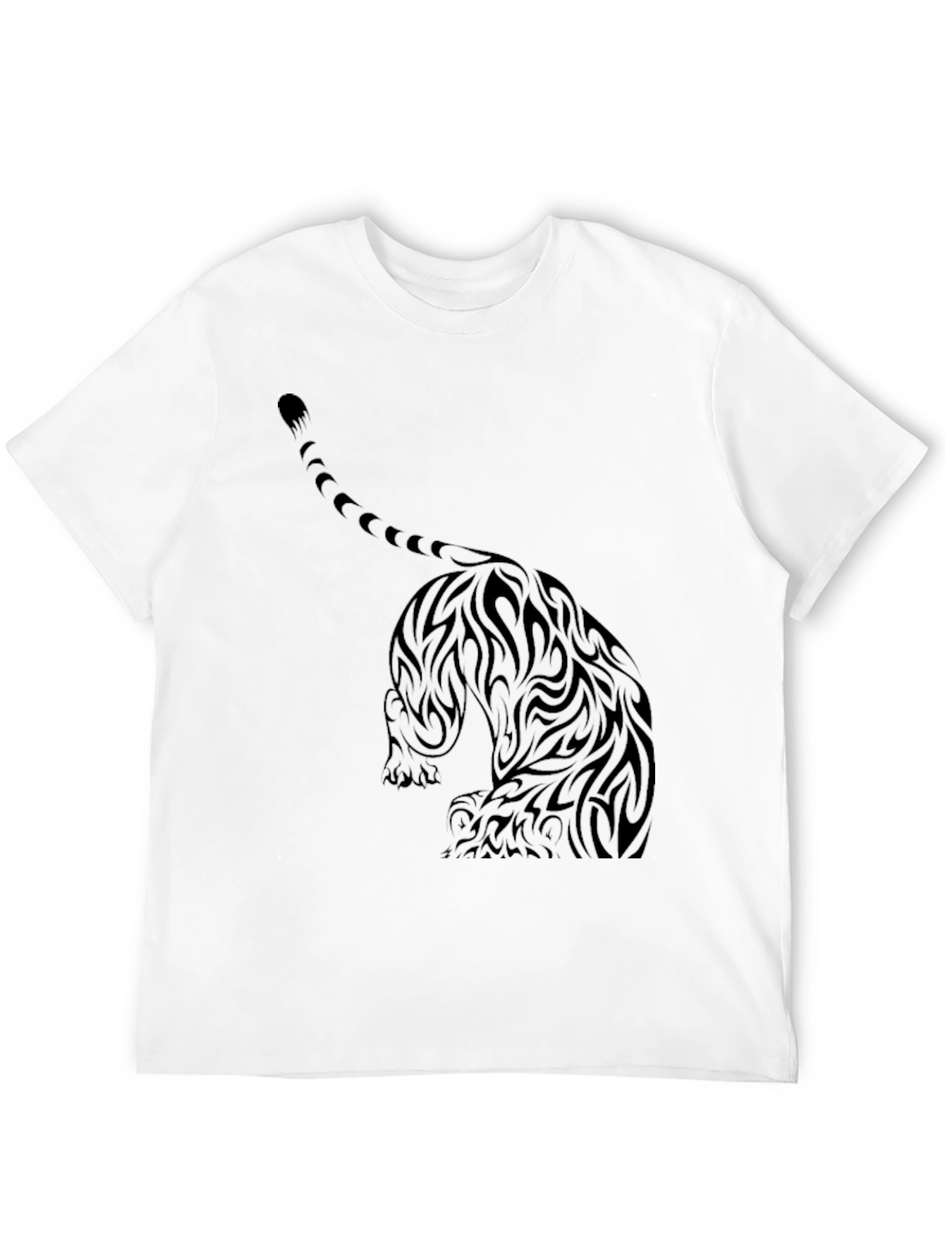 Tribal Tiger Graphic T-Shirt - Mens Black Tee