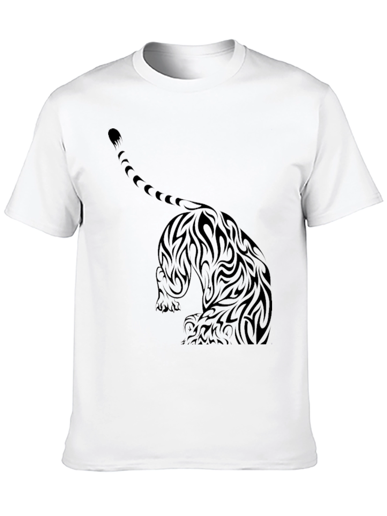 Tribal Tiger Graphic T-Shirt - Mens Black Tee
