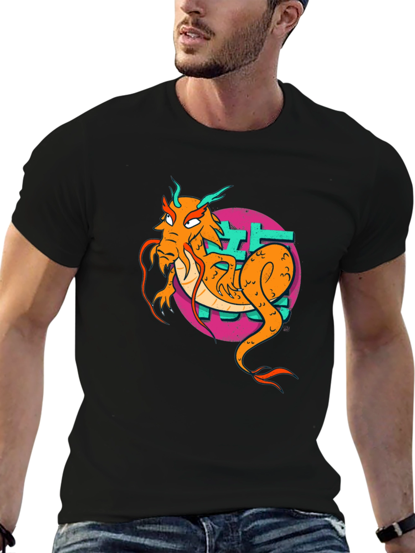 Dragon Graphic Print Tee - Cool Asian Style