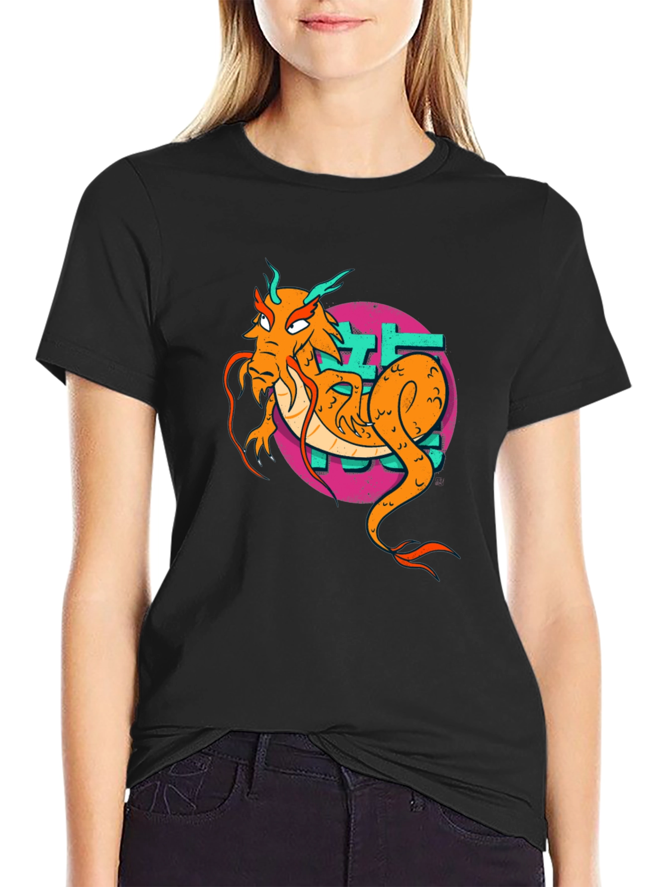 Dragon Graphic Print Tee - Cool Asian Style