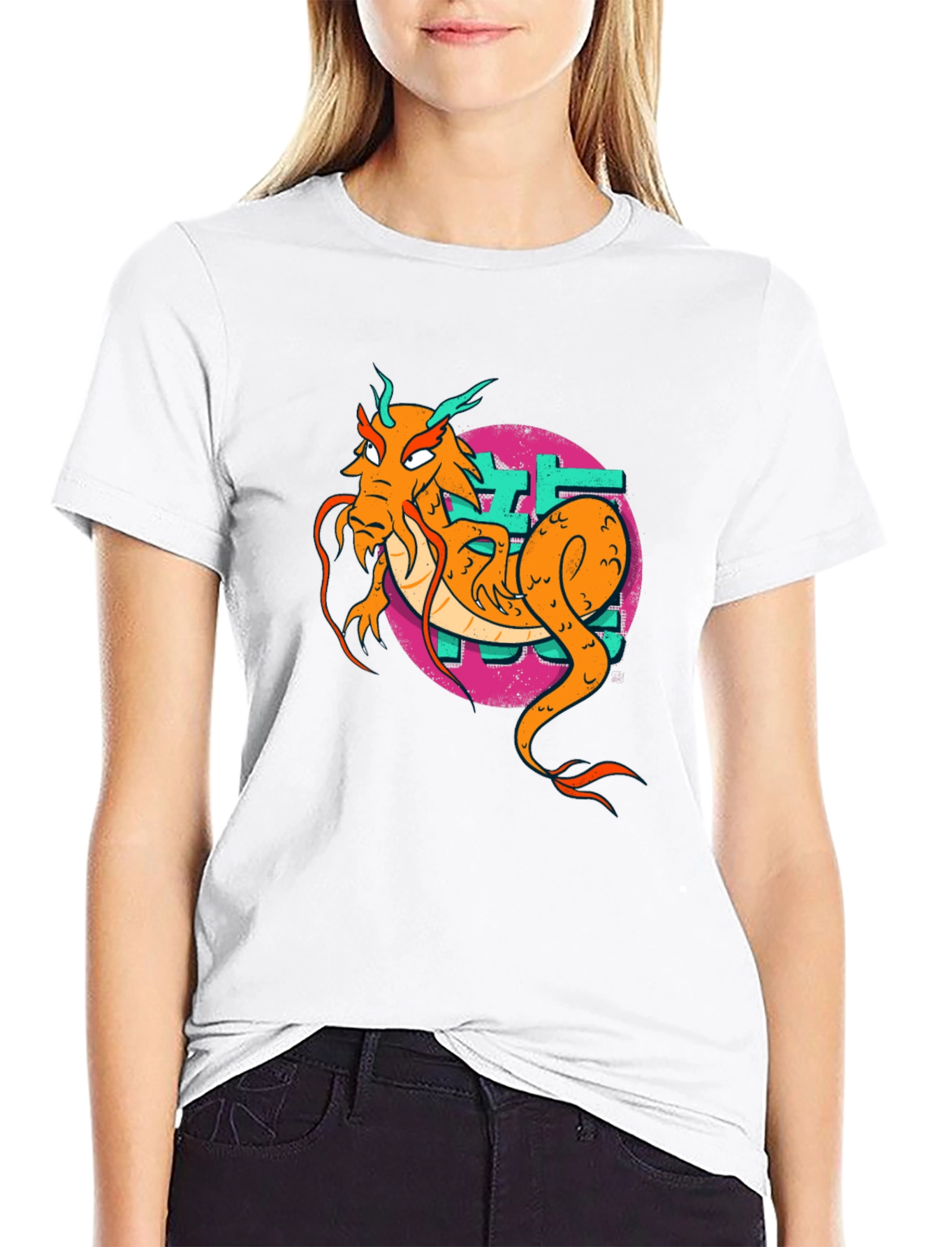 Dragon Graphic Print Tee - Cool Asian Style
