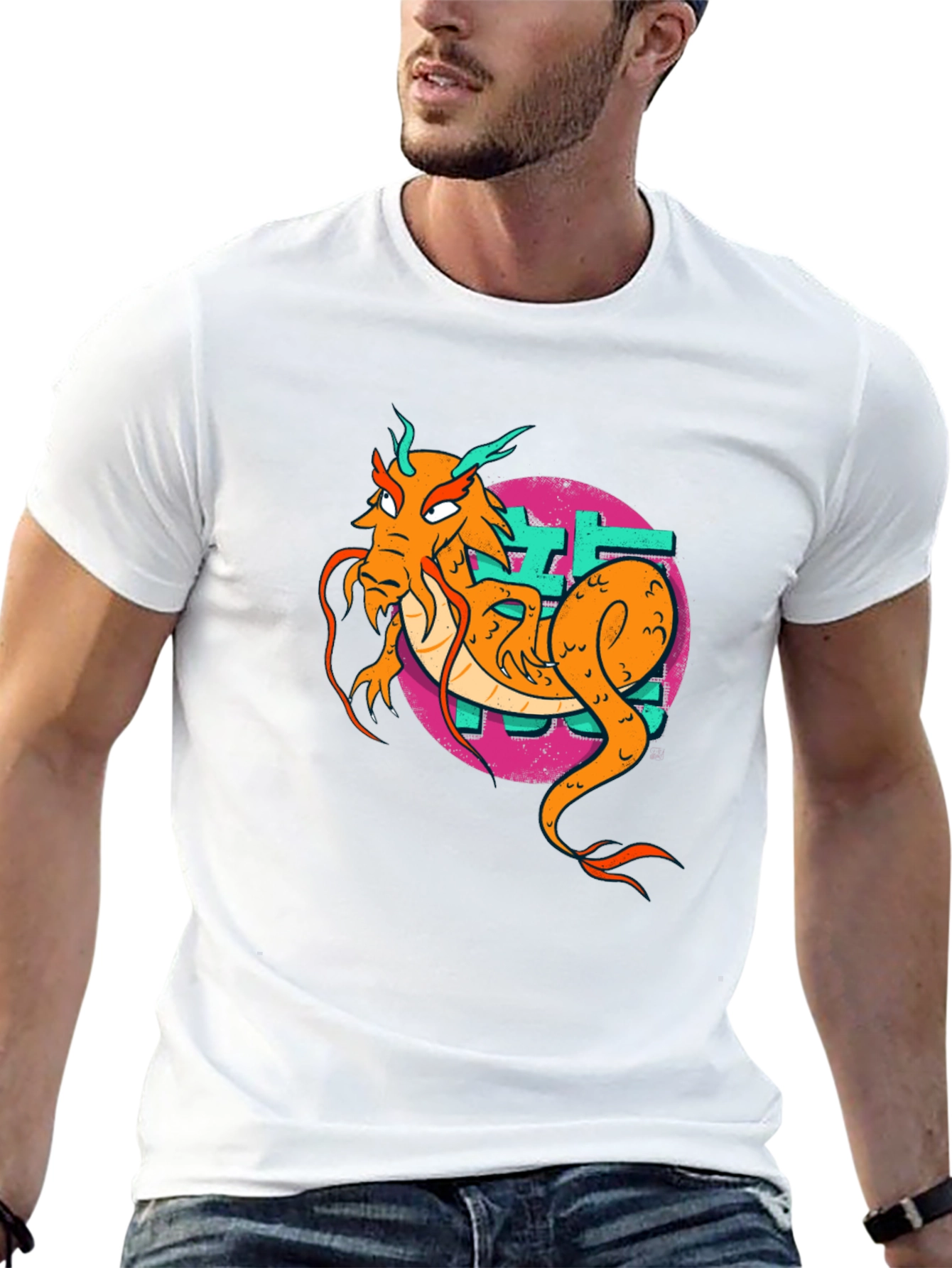 Dragon Graphic Print Tee - Cool Asian Style