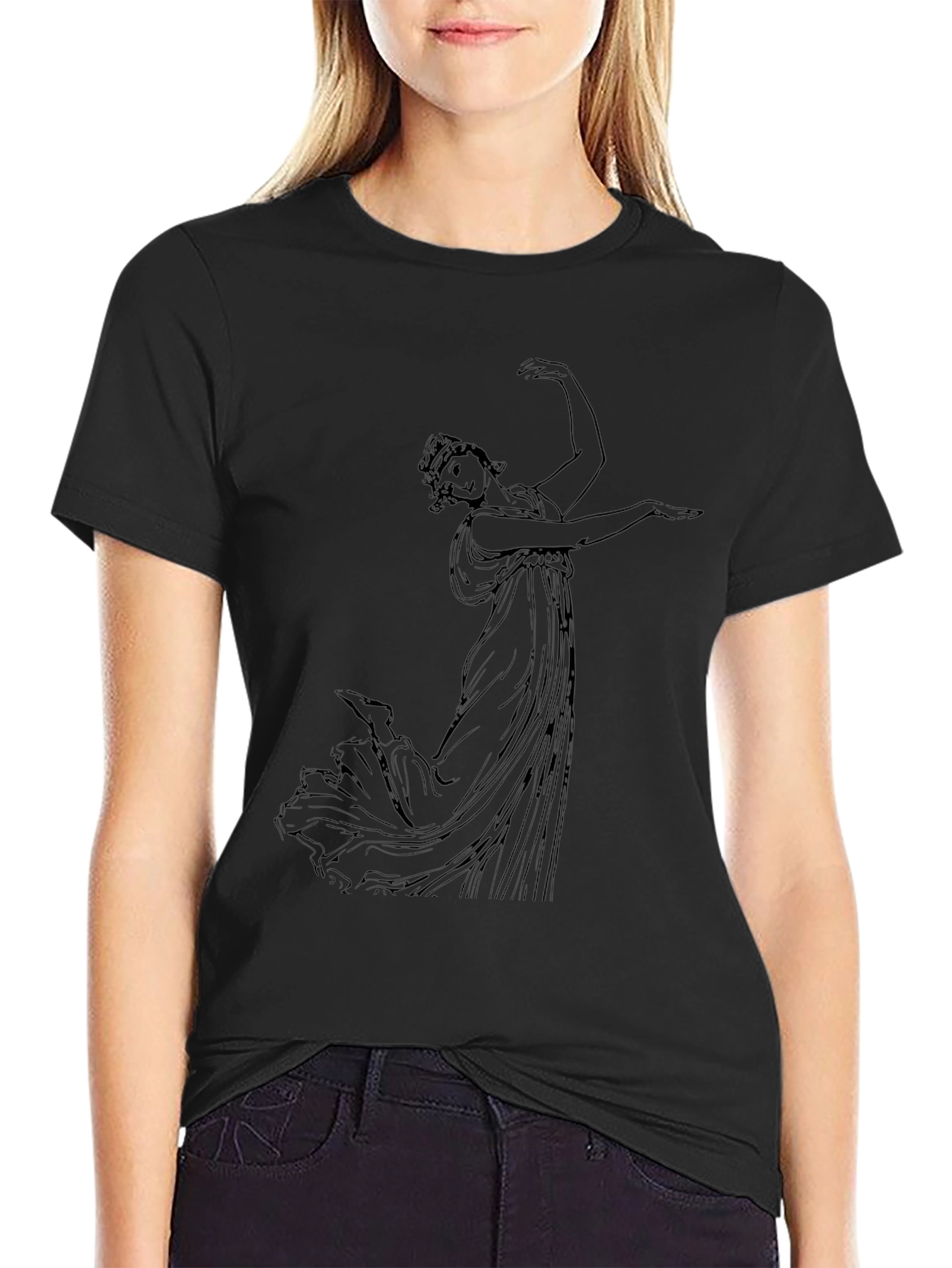 Classical Art Black T-Shirt - Artistic Graphic Tee