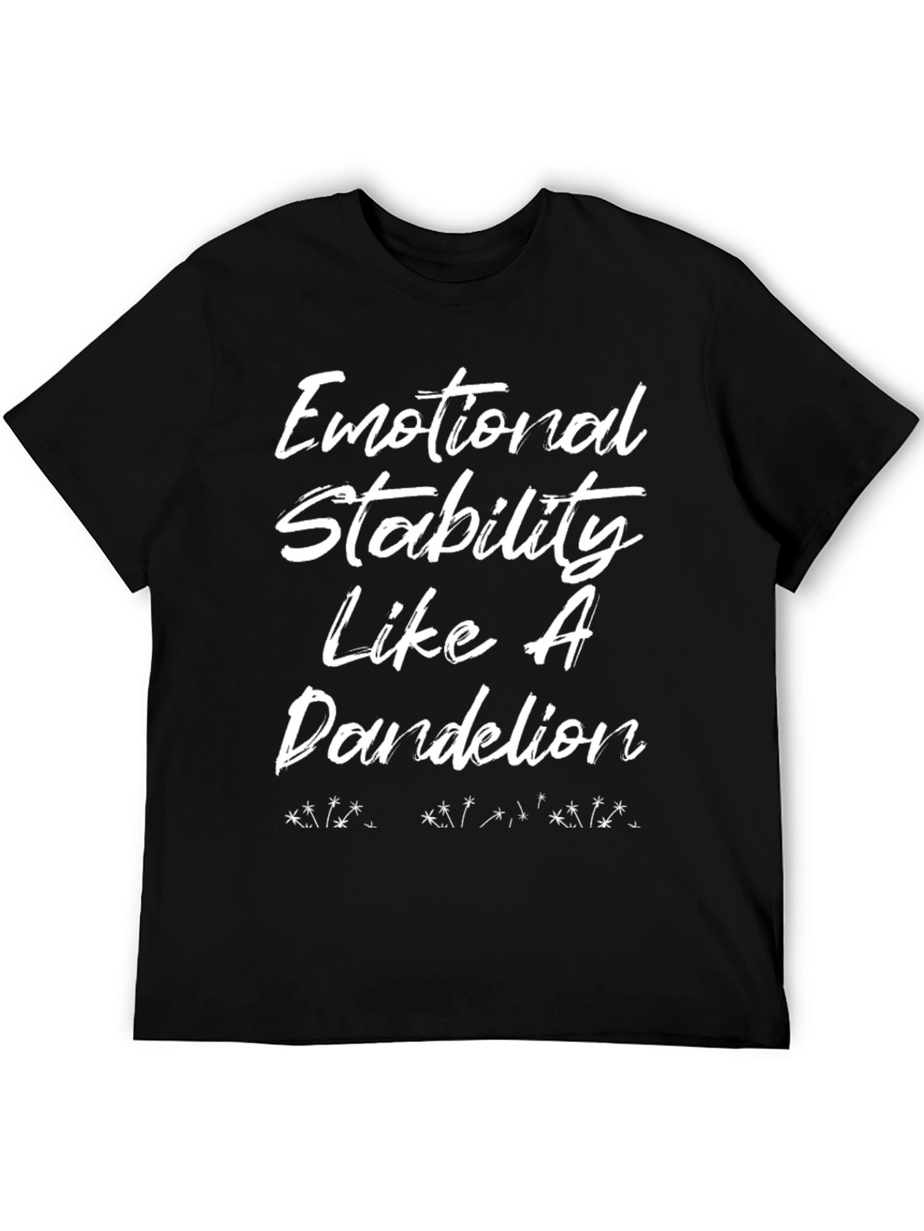 Emotional Stability Dandelion Black T-Shirt