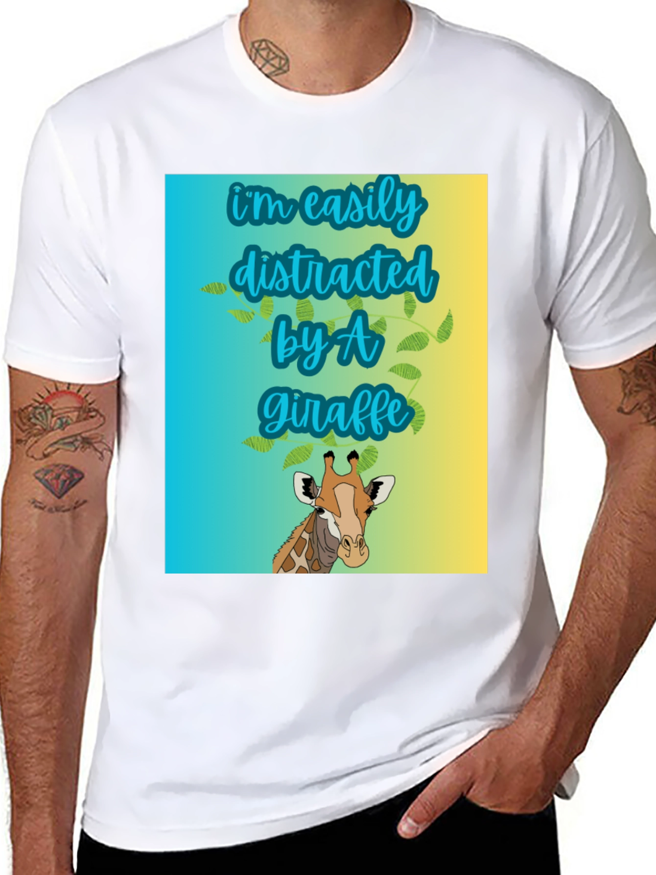 Easily Distracted by A Giraffe T-Shirt