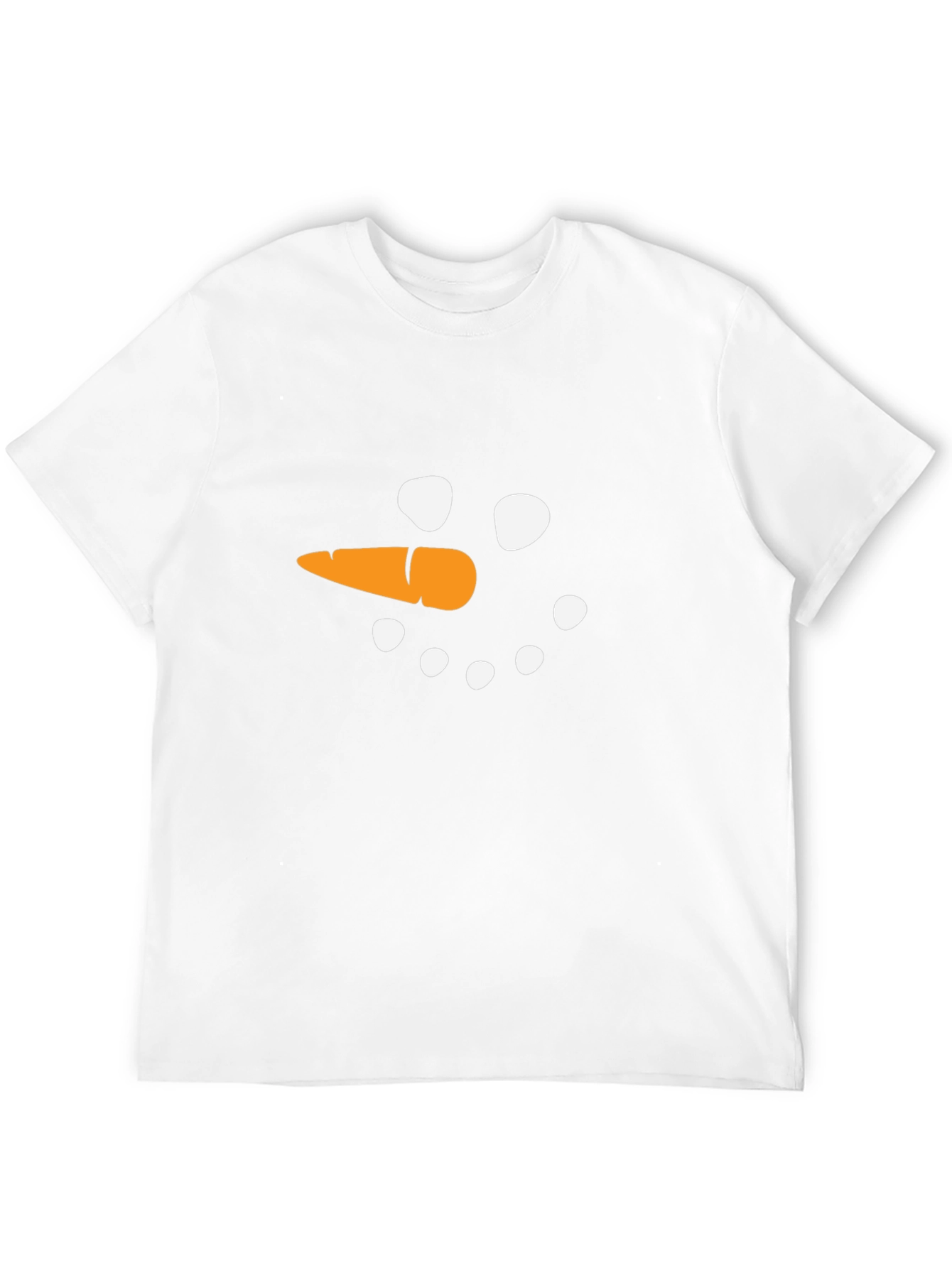 Snowman Face Graphic Black T-Shirt