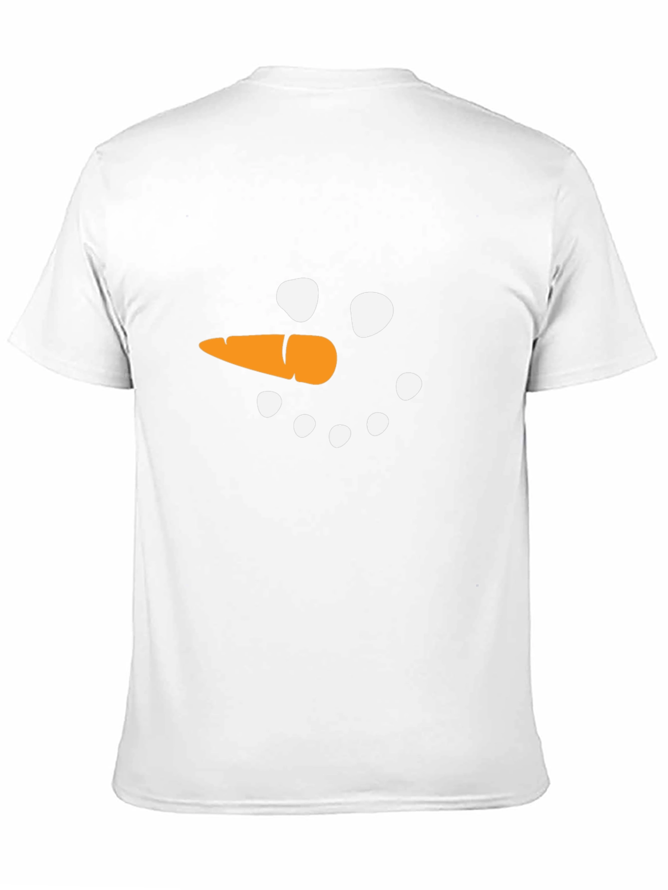 Snowman Face Graphic Black T-Shirt