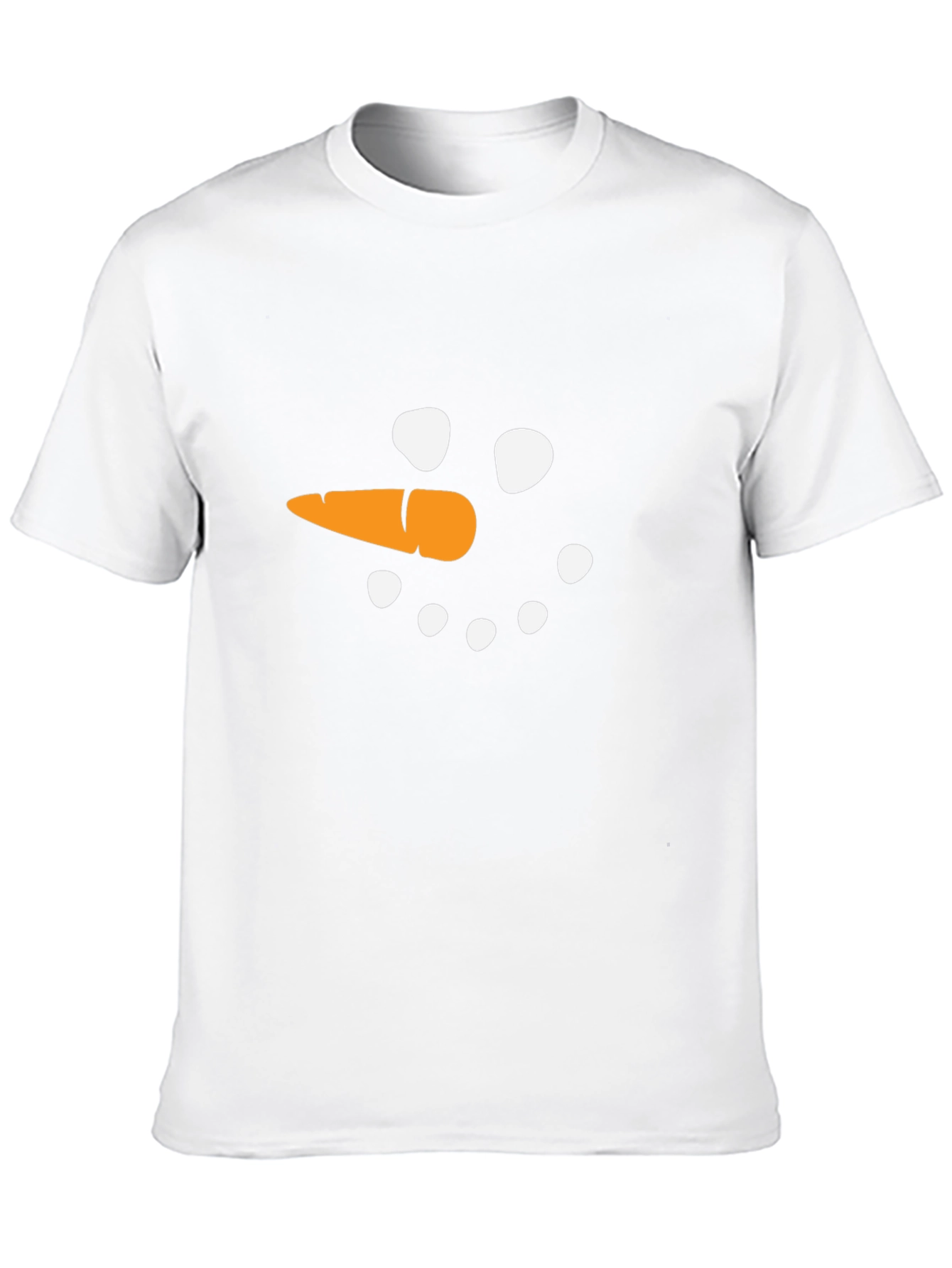 Snowman Face Graphic Black T-Shirt