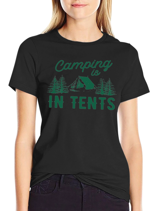 Camping in Tents Graphic Tee - Black