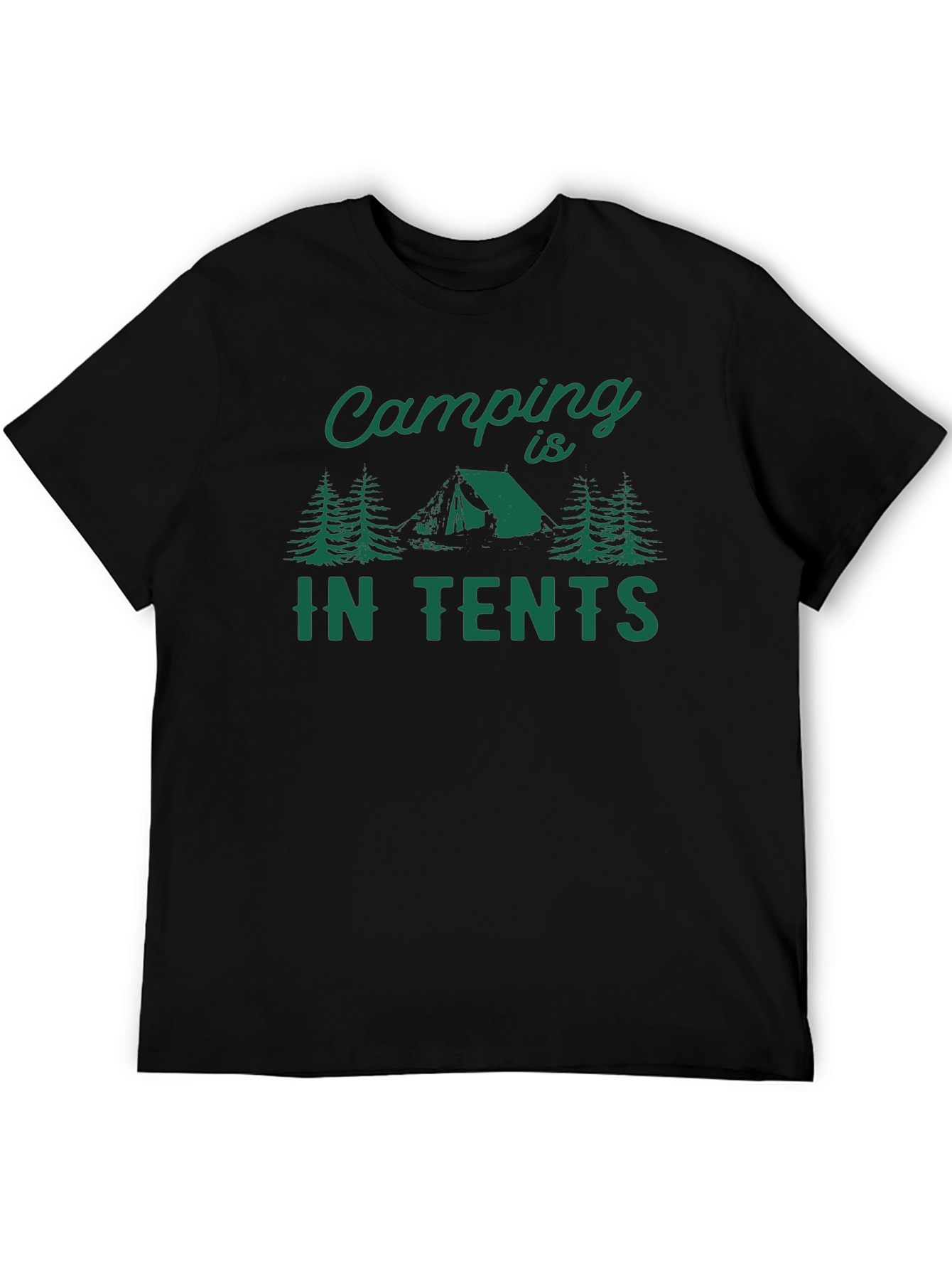 Camping in Tents Graphic Tee - Black