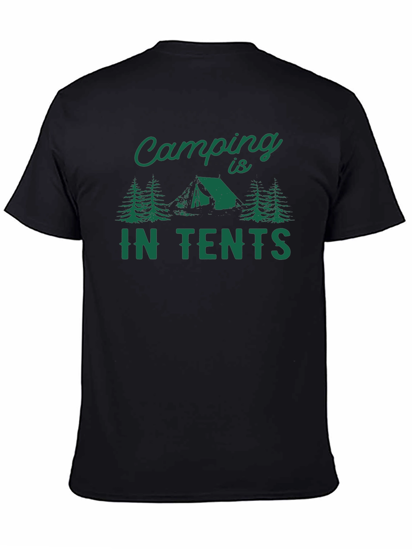 Camping in Tents Graphic Tee - Black