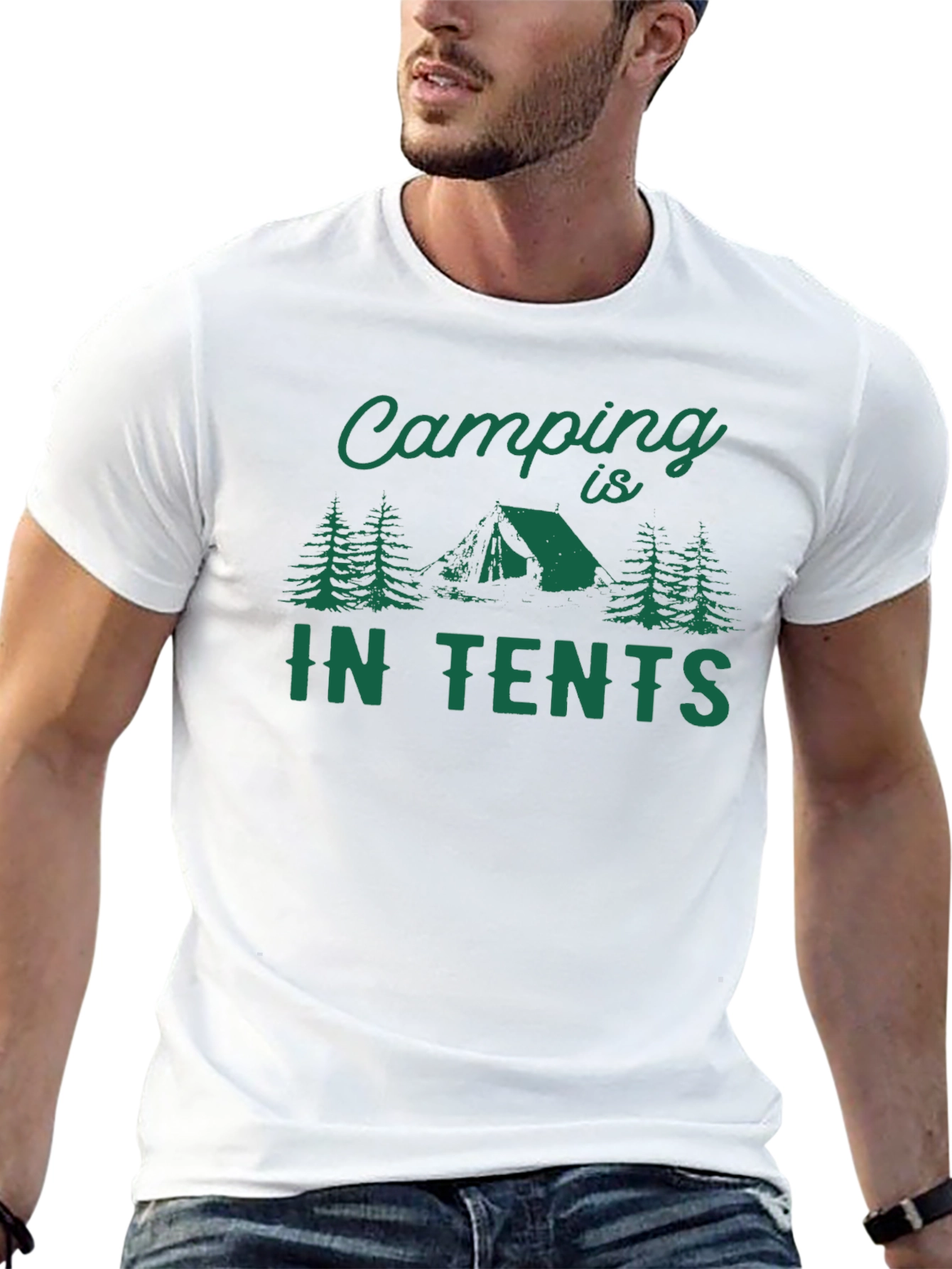 Camping in Tents Graphic Tee - Black