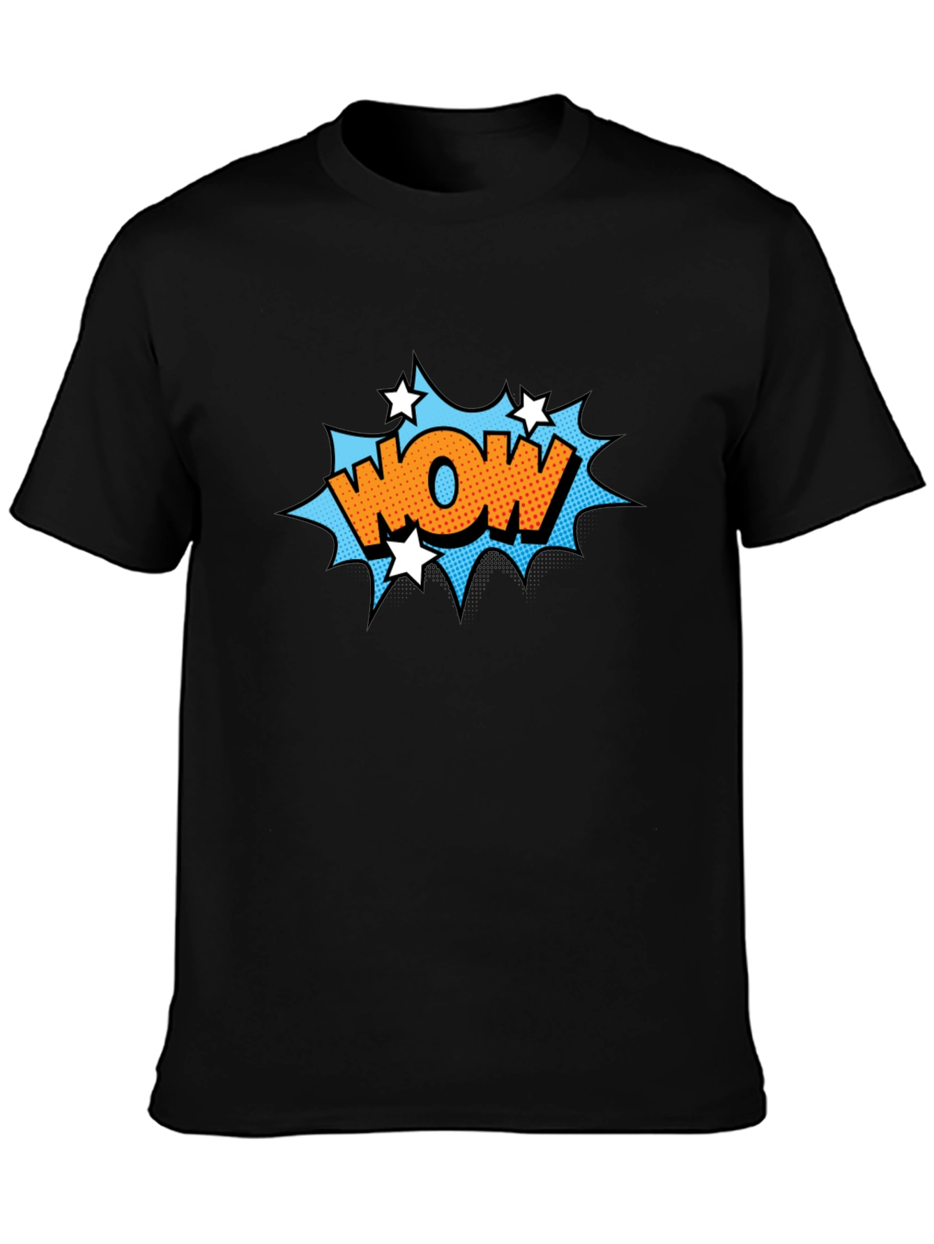 Wow Comic Graphic Black T-Shirt
