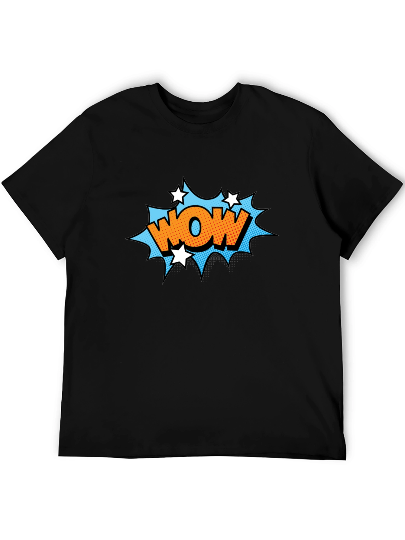 Wow Comic Graphic Black T-Shirt