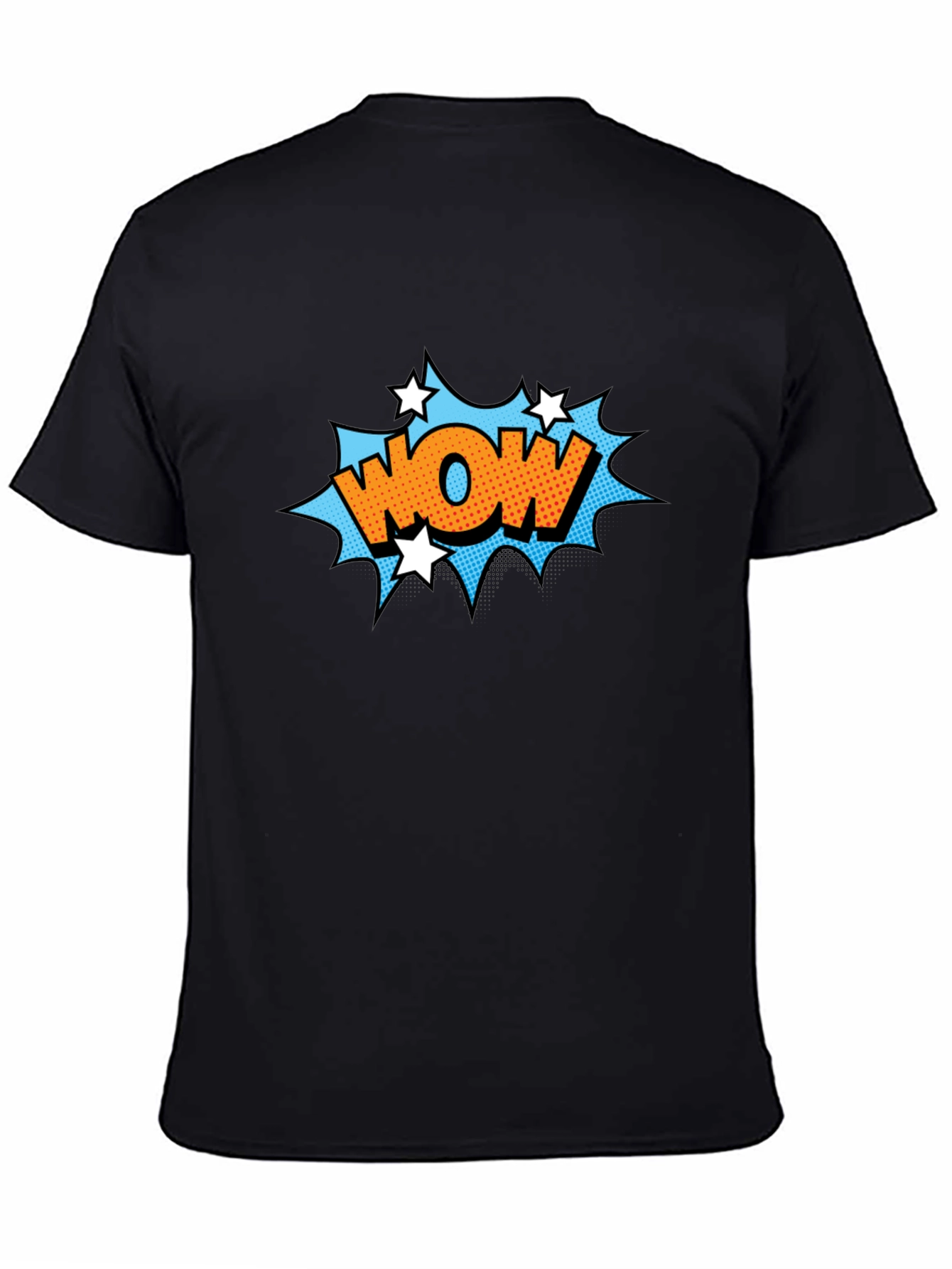 Wow Comic Graphic Black T-Shirt