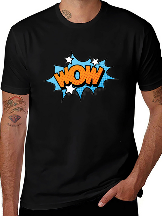 Wow Comic Graphic Black T-Shirt