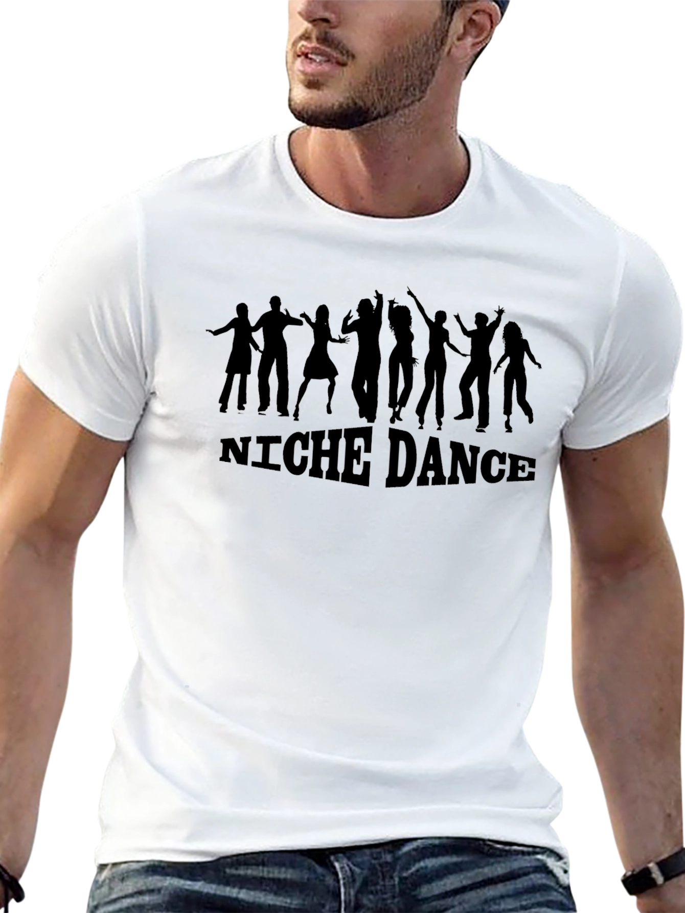 Niche Dance Graphic T-Shirt Black