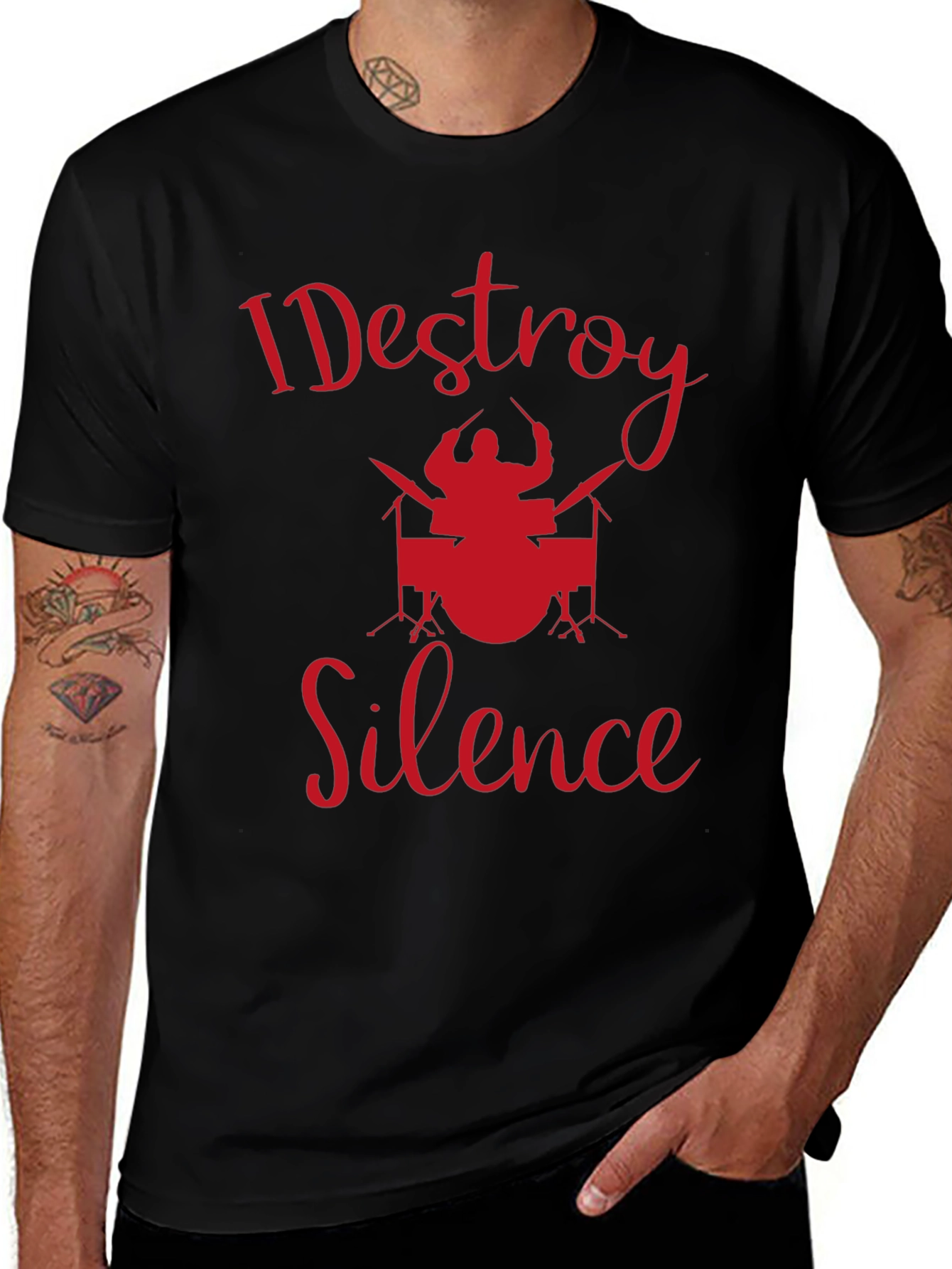 I Destroy Silence Drummer T-Shirt