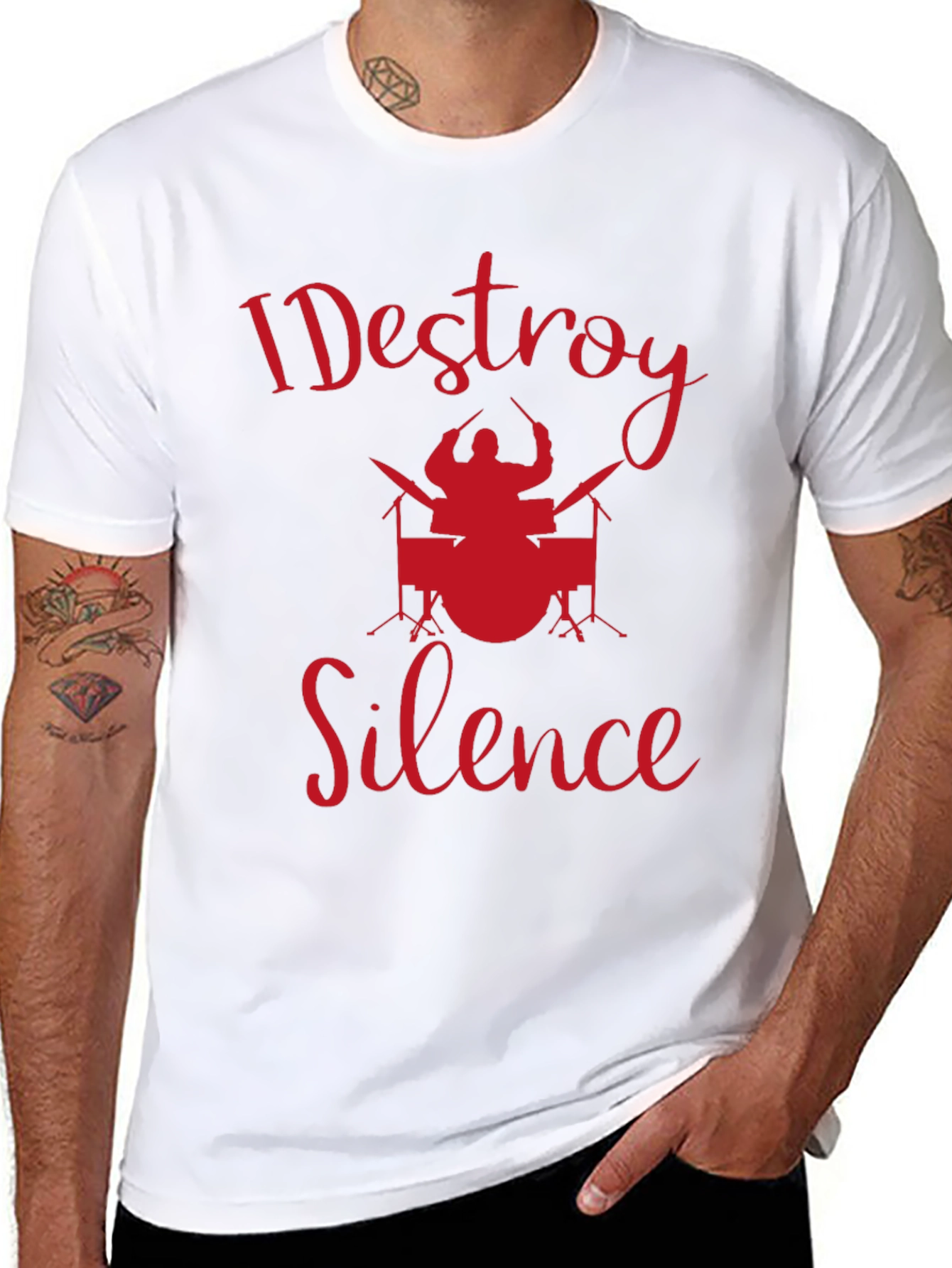I Destroy Silence Drummer T-Shirt