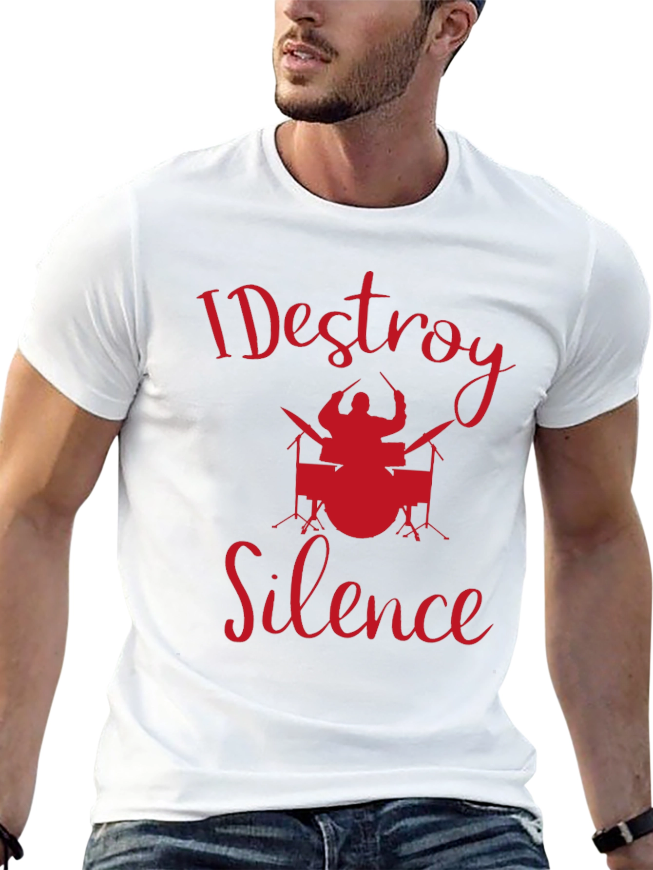 I Destroy Silence Drummer T-Shirt