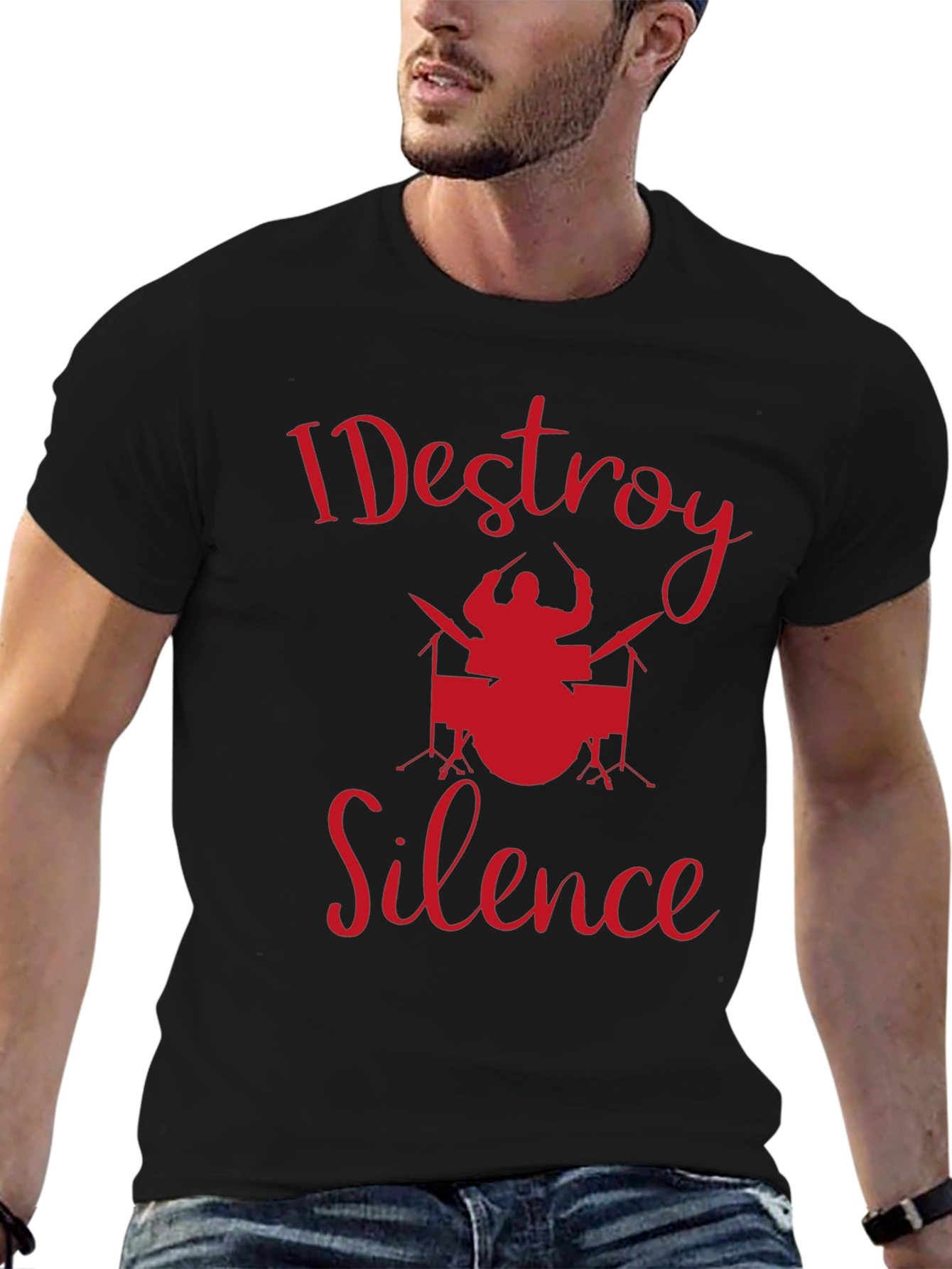 I Destroy Silence Drummer T-Shirt