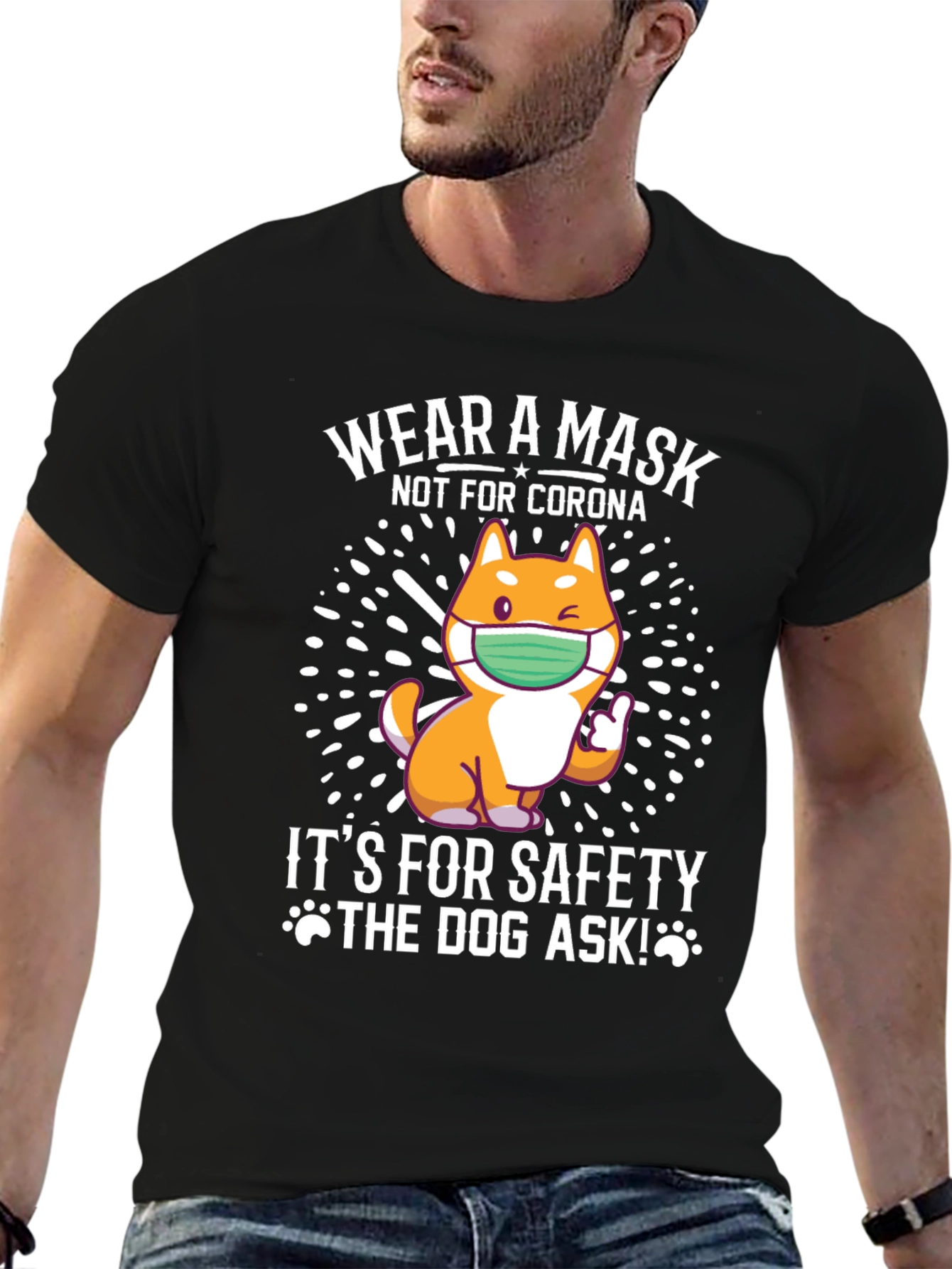 Wear a Mask Dog T-Shirt - Safety First!