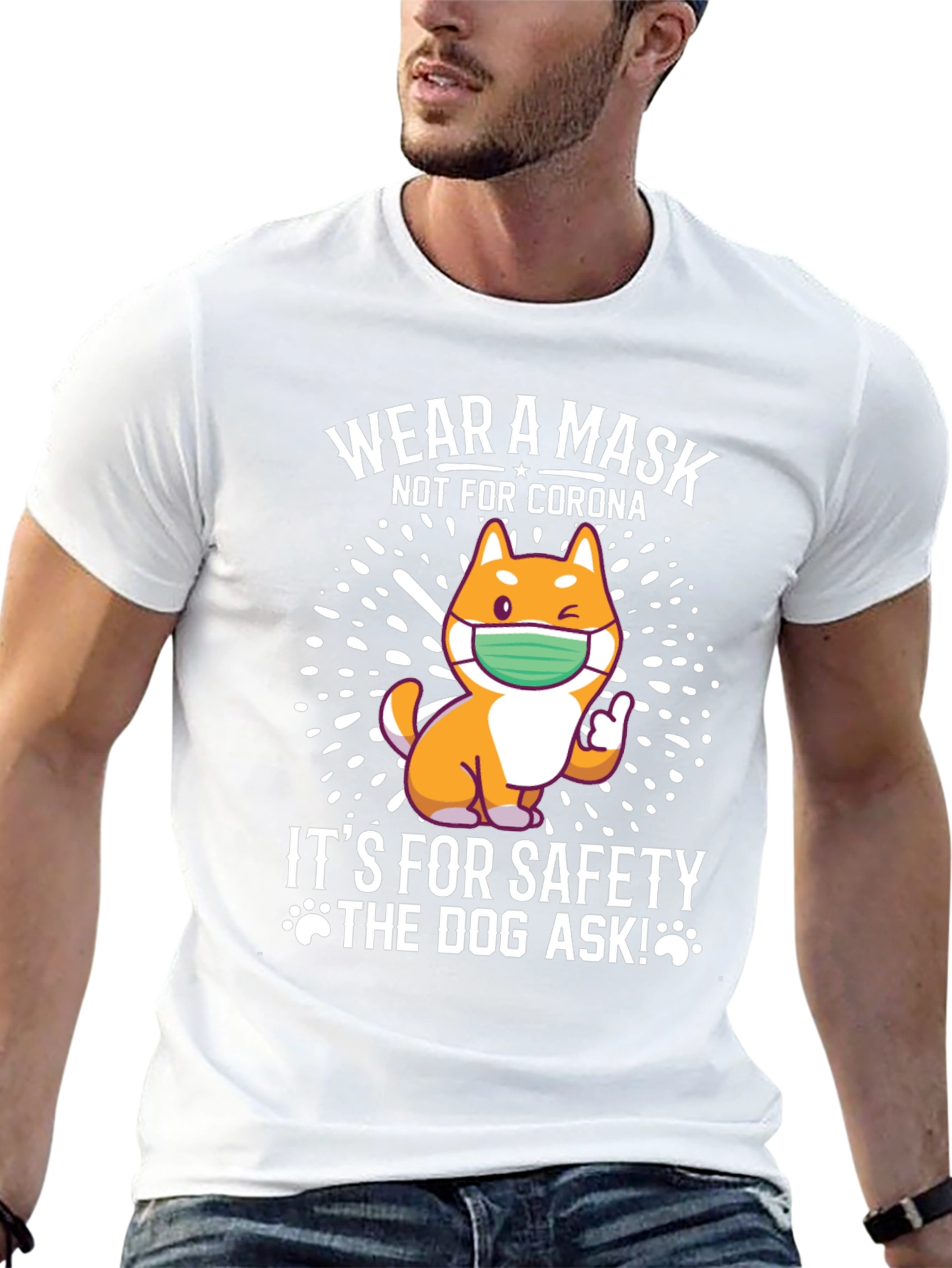 Wear a Mask Dog T-Shirt - Safety First!