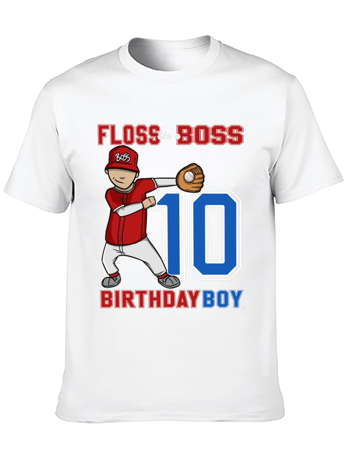 Floss Like a Boss Baseball Birthday Boy T-Shirt