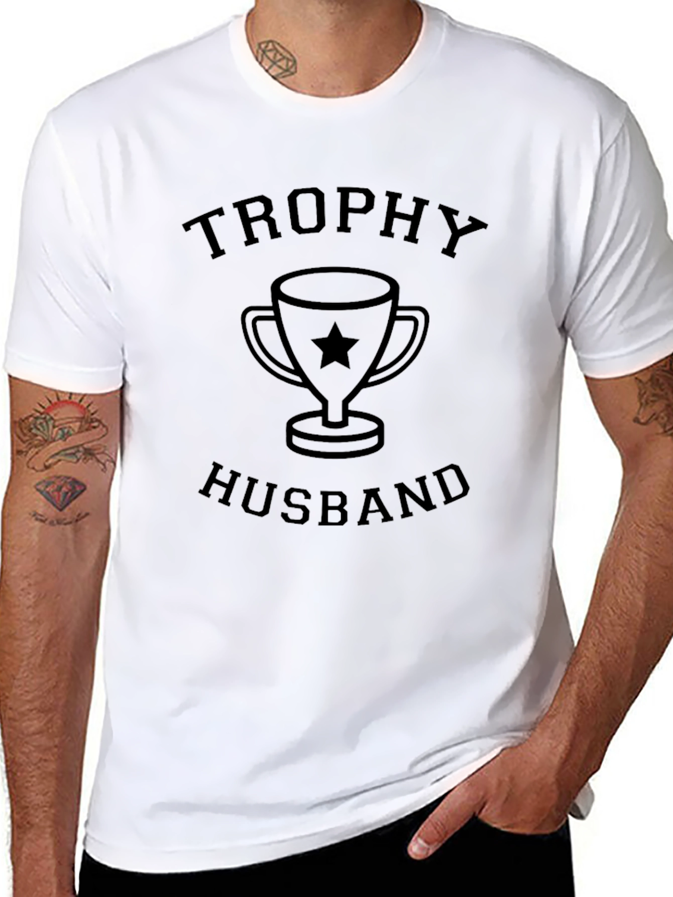 Trophy Husband Graphic Tee - Black T-Shirt