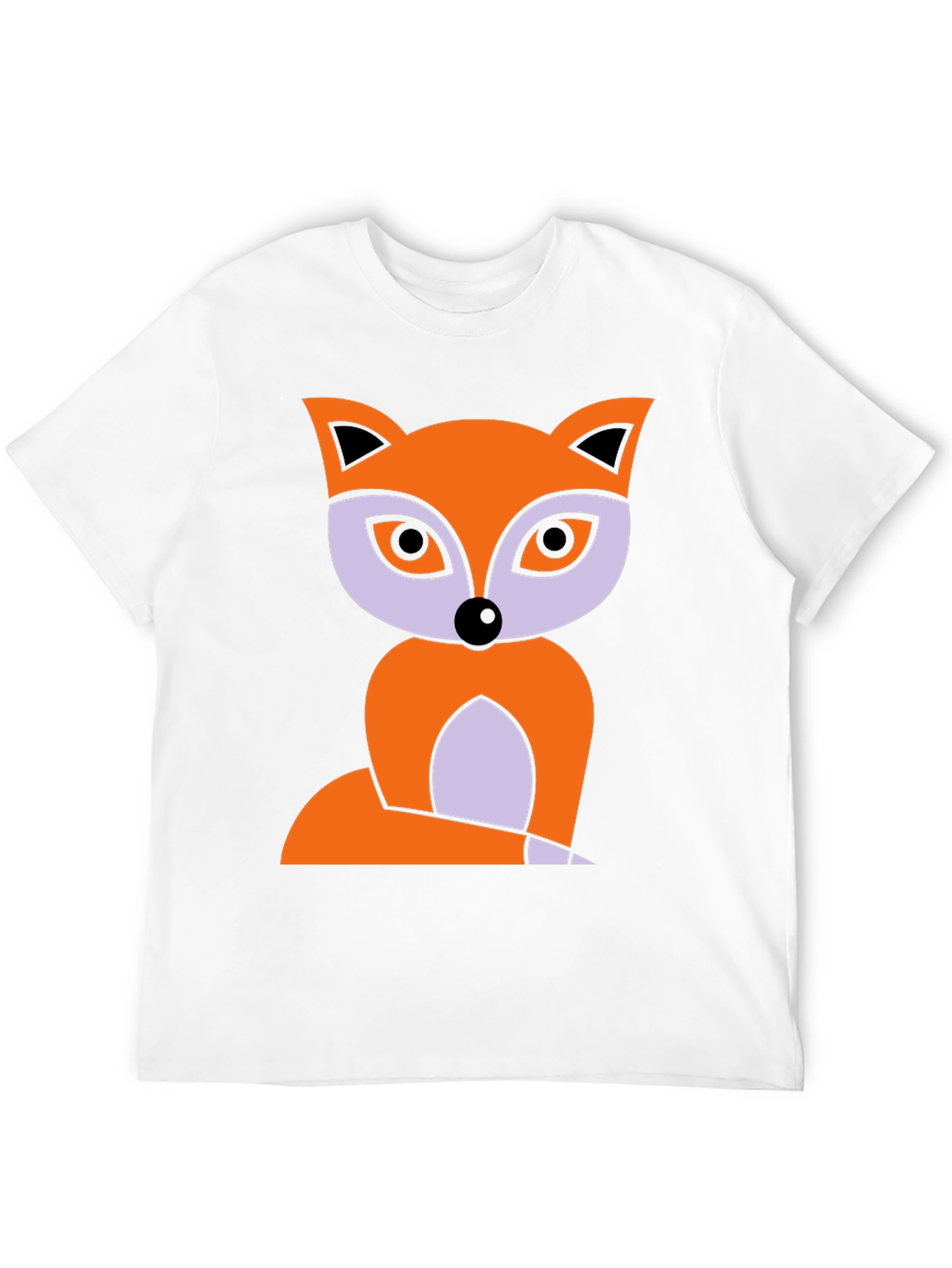 Fox Graphic Print T-Shirt - Black Cotton Tee