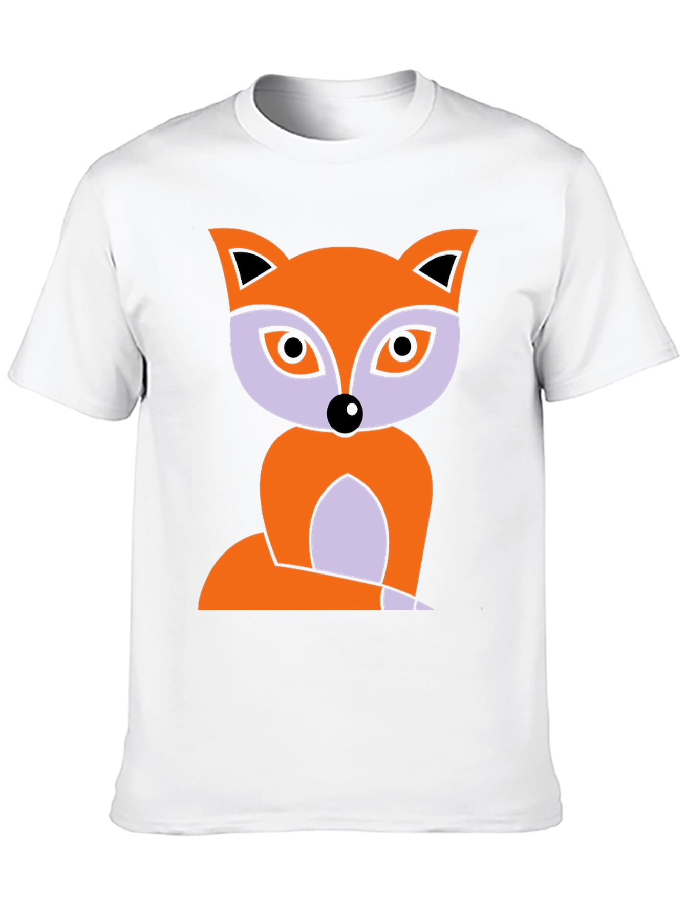 Fox Graphic Print T-Shirt - Black Cotton Tee