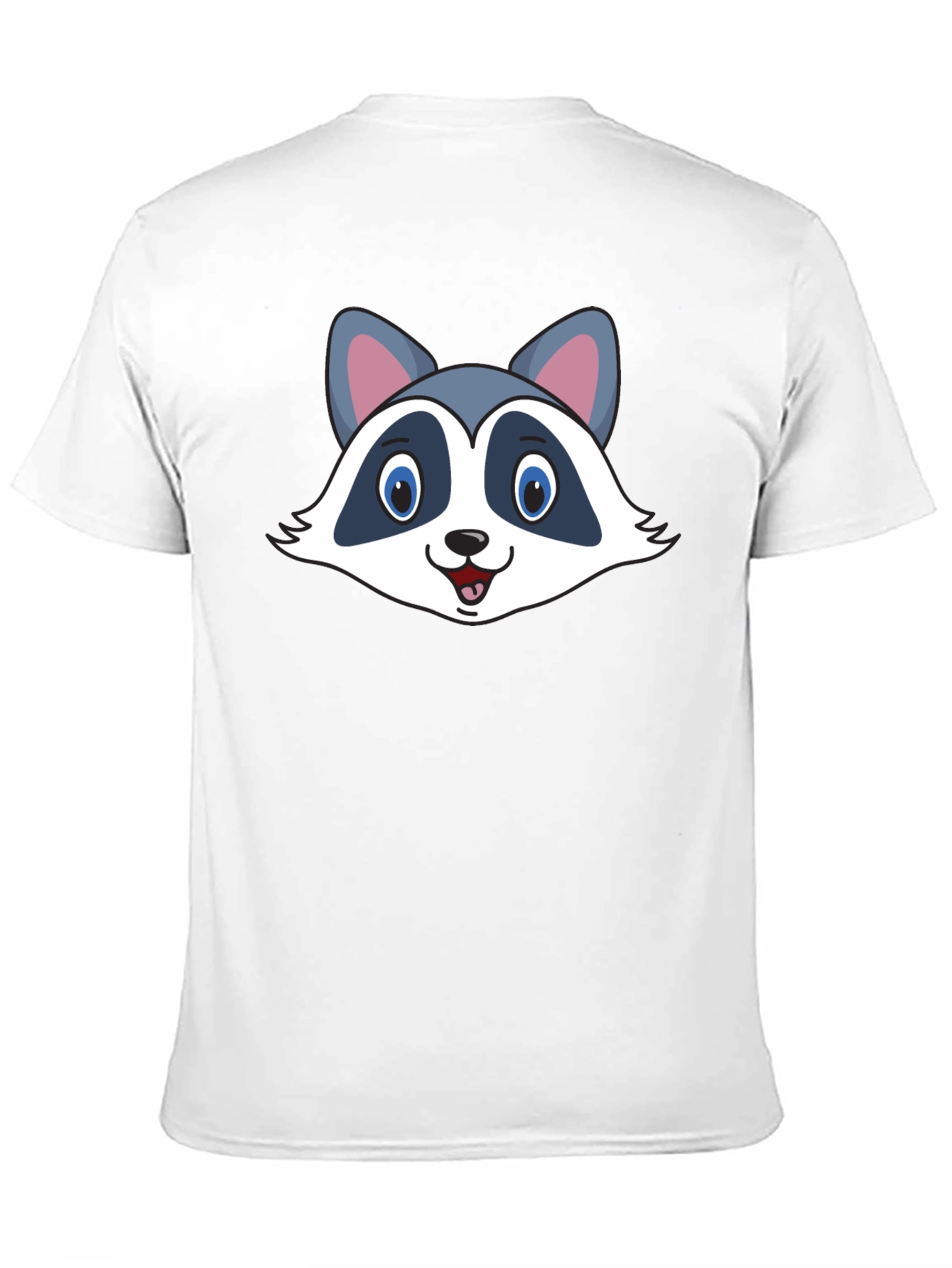 Cute Raccoon Graphic Black T-Shirt