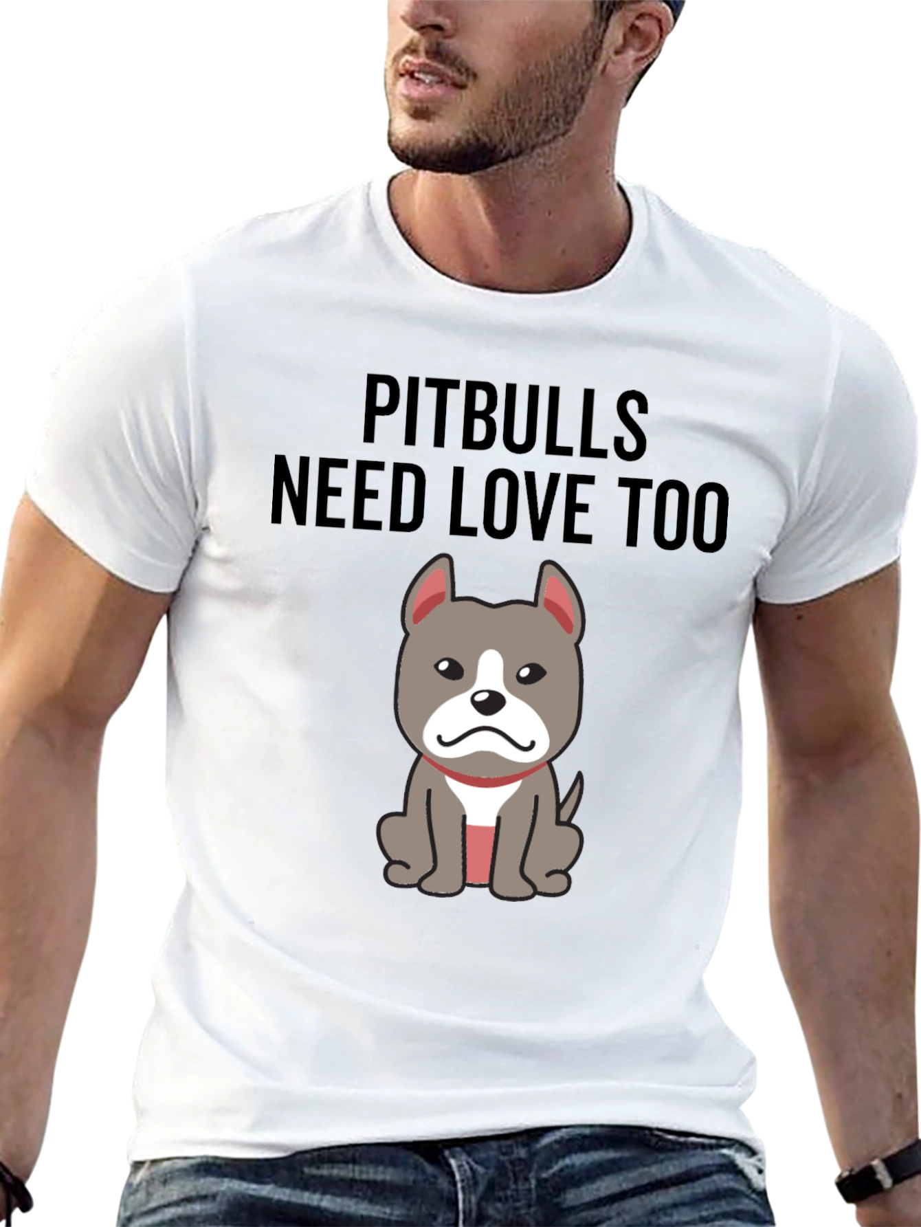 Pitbulls Need Love Too Graphic T-Shirt
