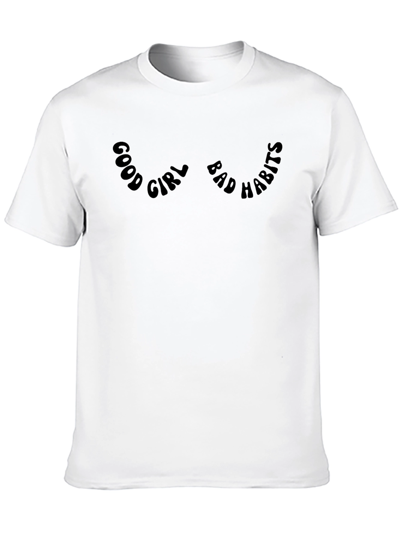 Good Girl Bad Habits Black Graphic Tee