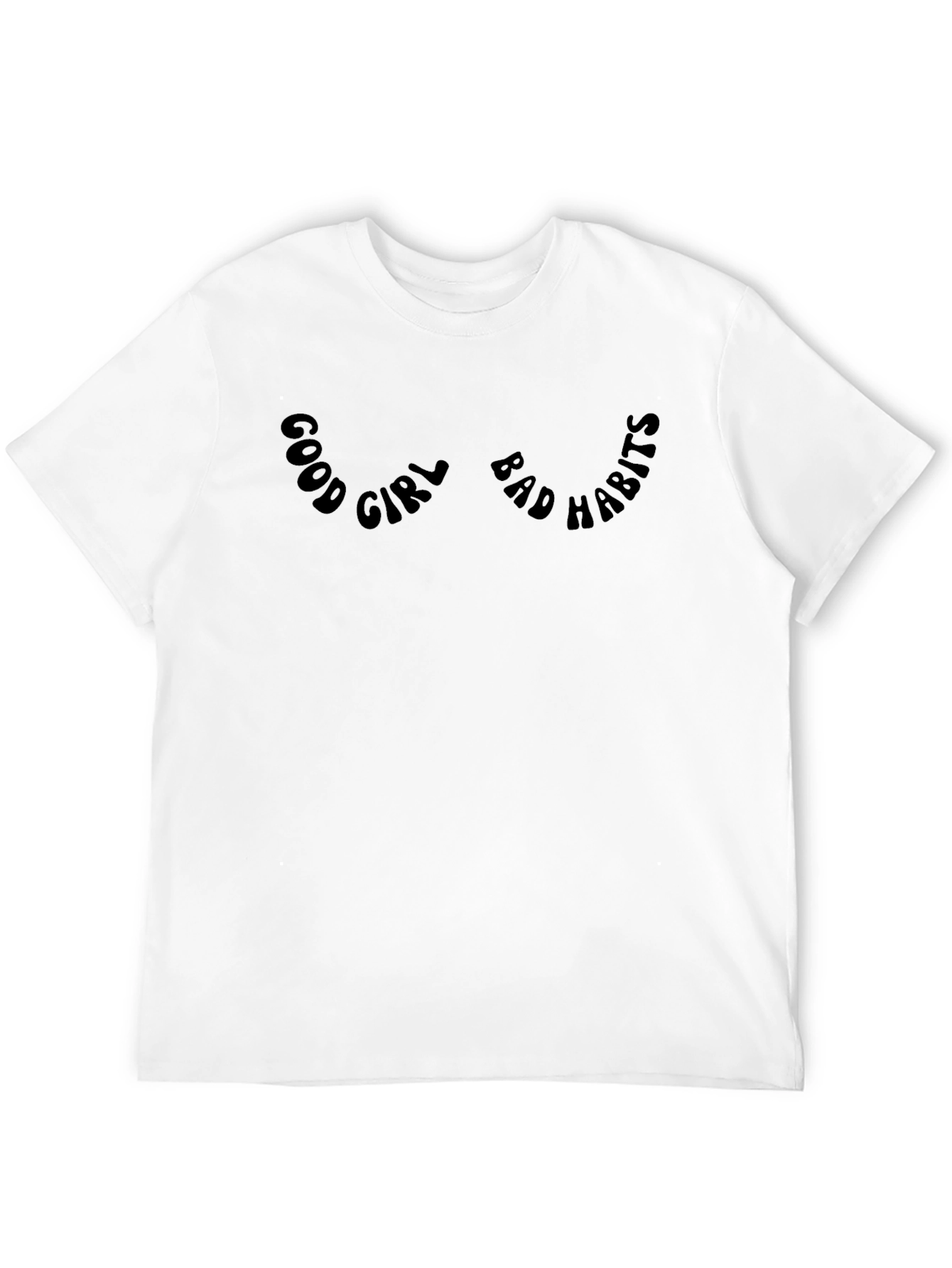 Good Girl Bad Habits Black Graphic Tee