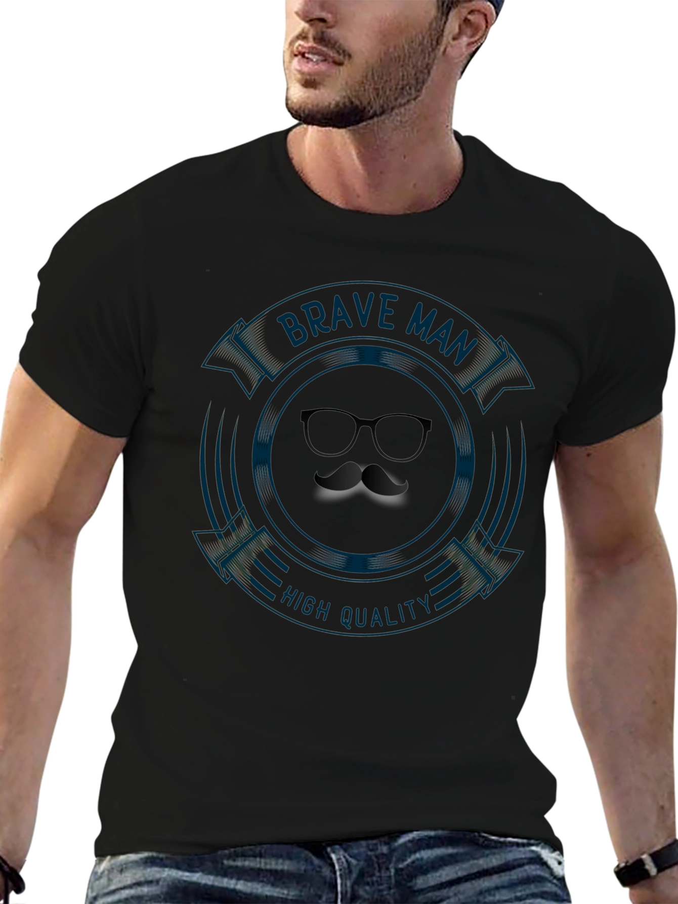 Brave Man Graphic Tee - High Quality Design