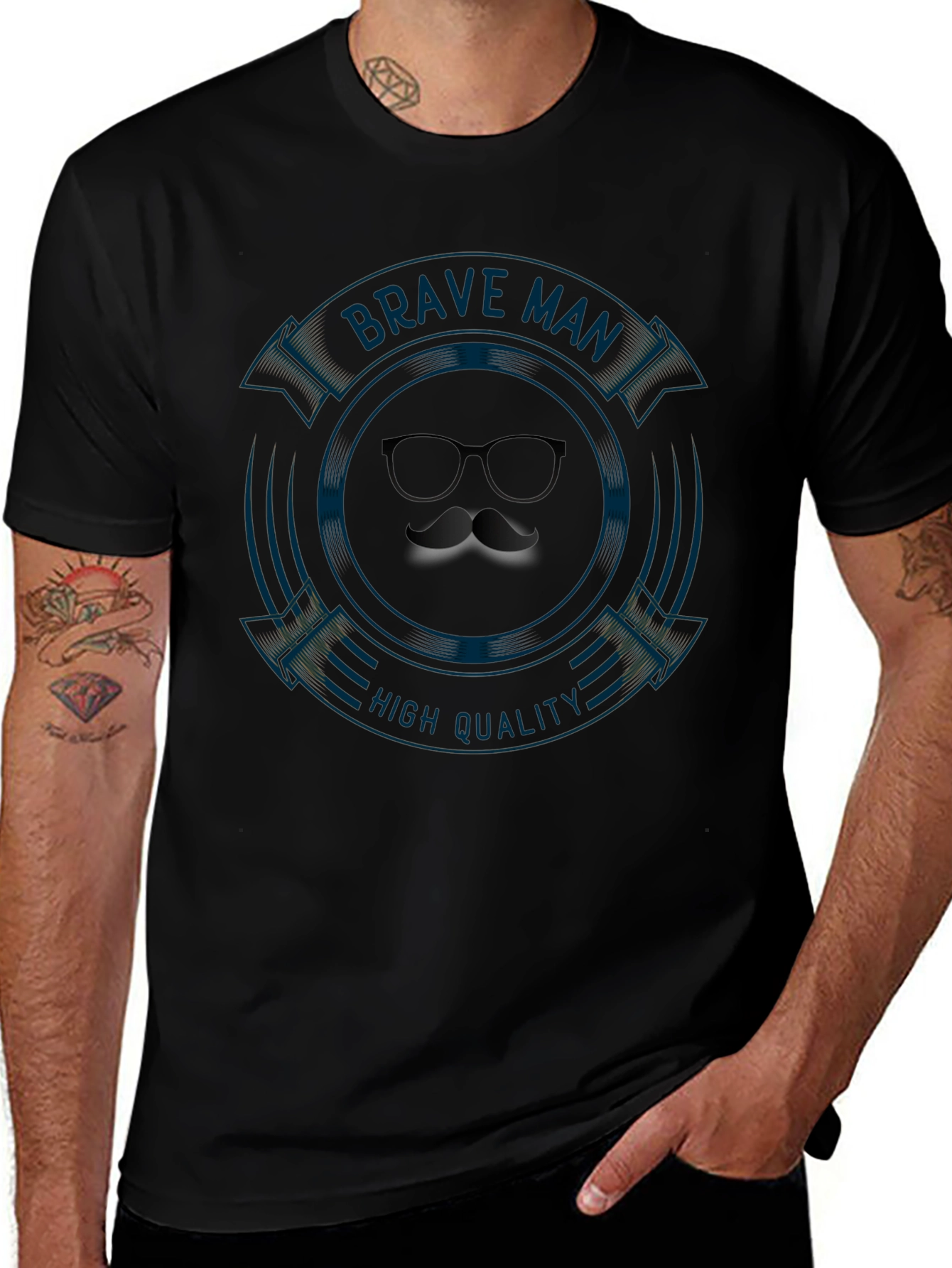 Brave Man Graphic Tee - High Quality Design