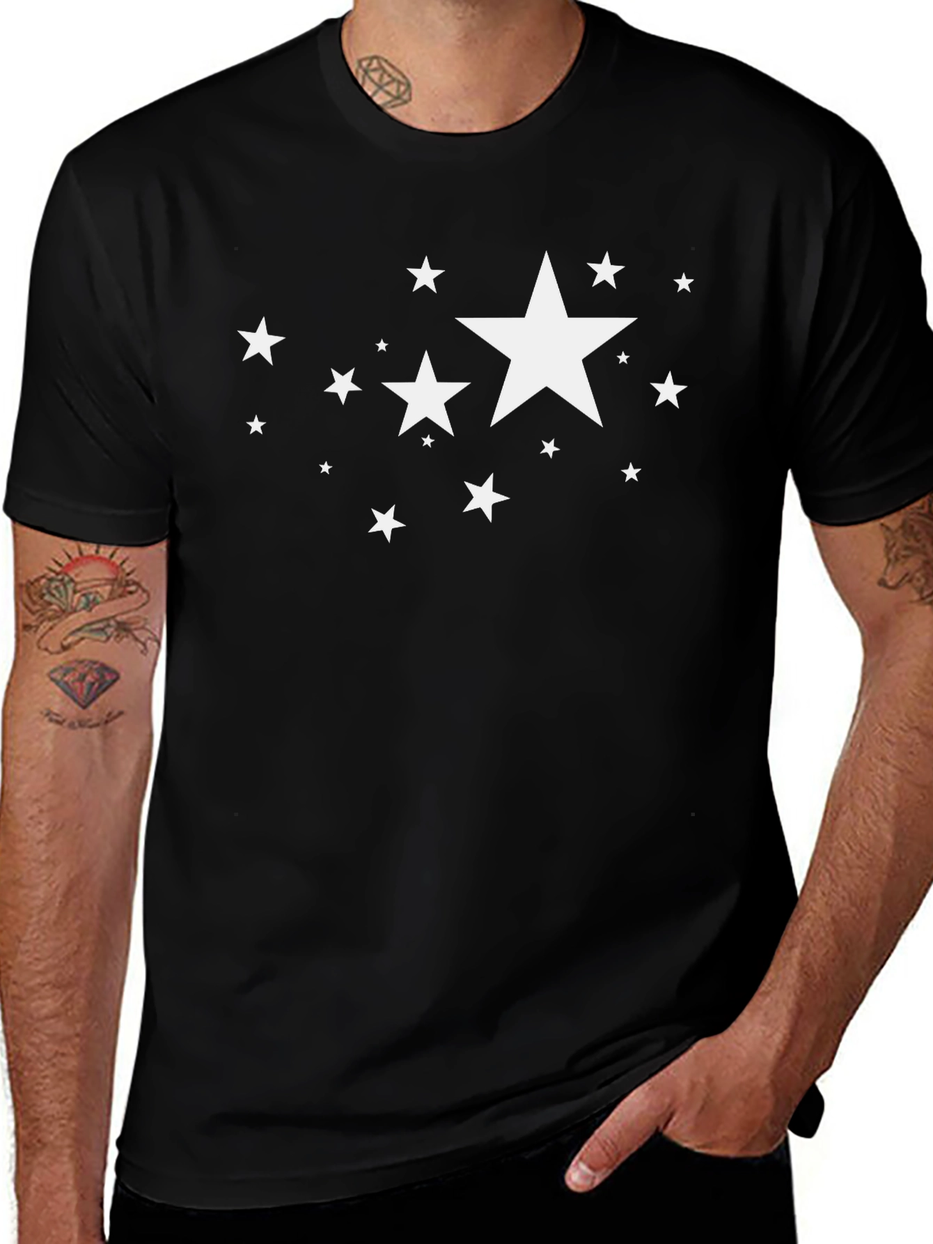 Starry Night Black T-Shirt | Unisex Graphic Tee