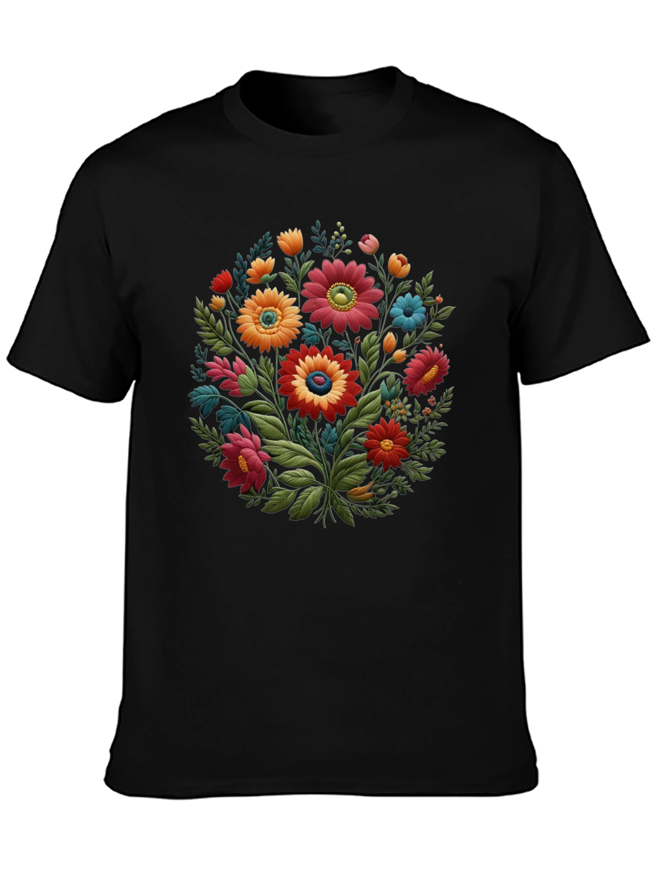 Floral Bouquet Graphic Tee - Stylish Unisex T-Shirt