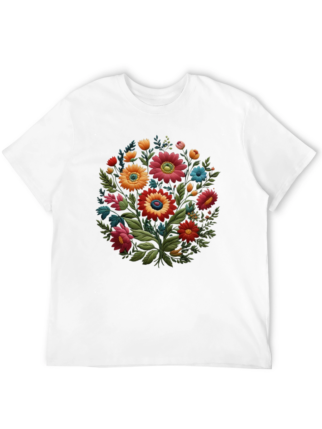 Floral Bouquet Graphic Tee - Stylish Unisex T-Shirt