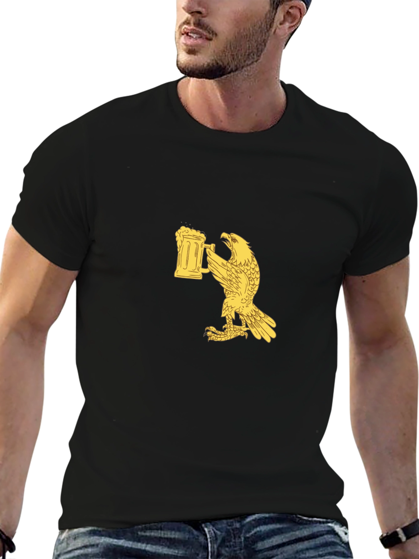 Eagle Beer Stein Graphic Tee - Black T-Shirt