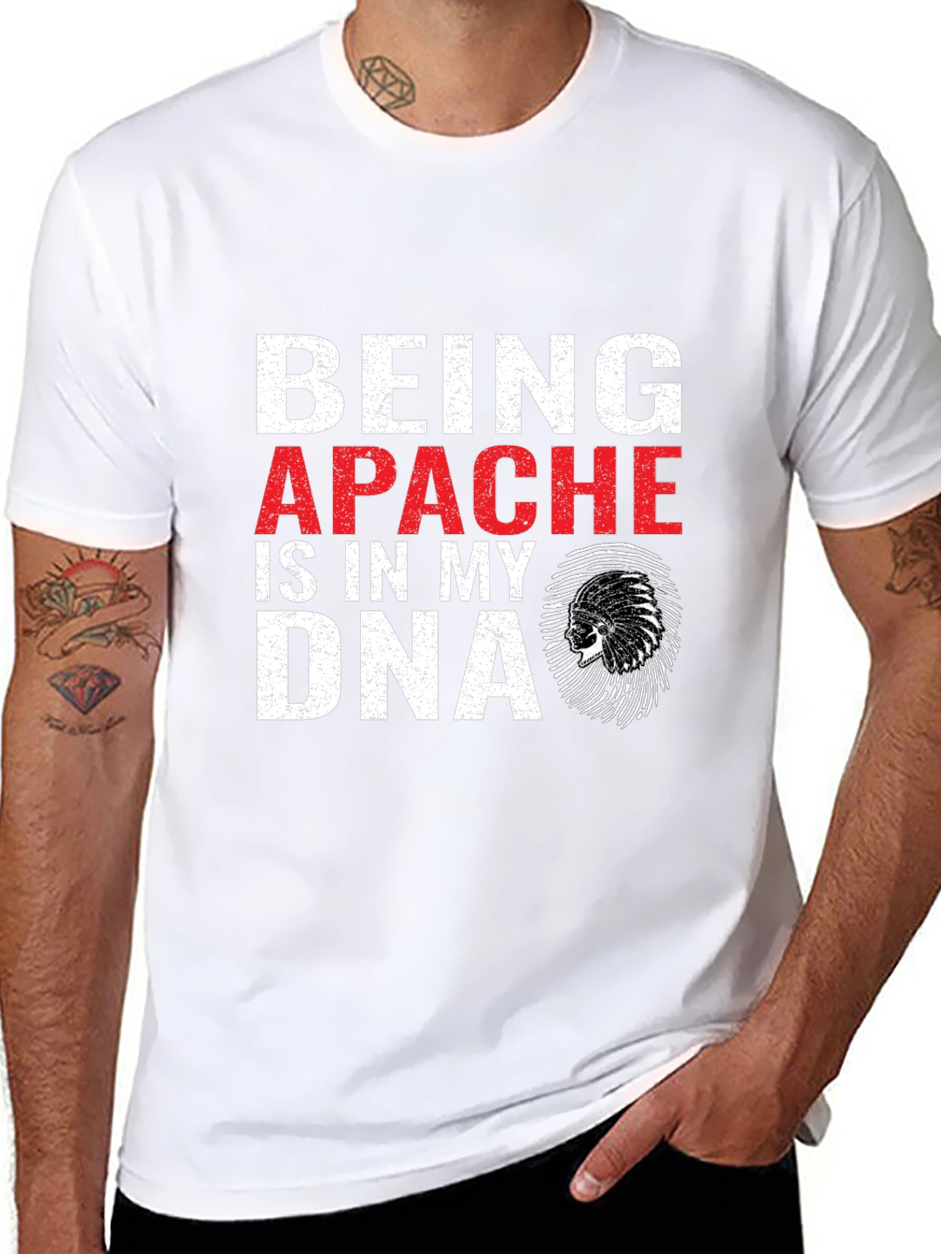 Being Apache DNA T-Shirt - Native American Pride Tee