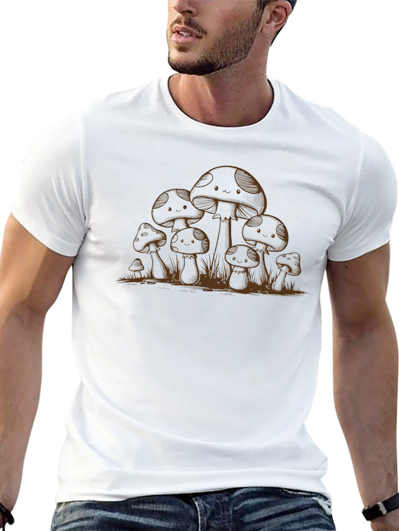 Cute Mushroom Graphic T-Shirt