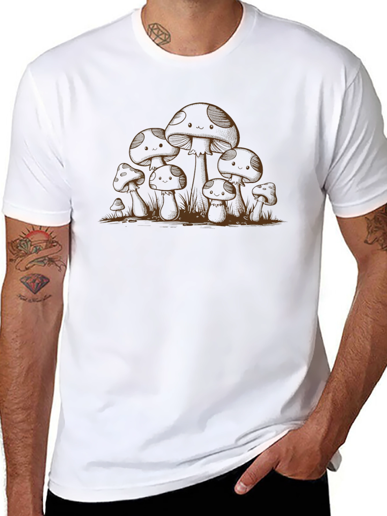 Cute Mushroom Graphic T-Shirt