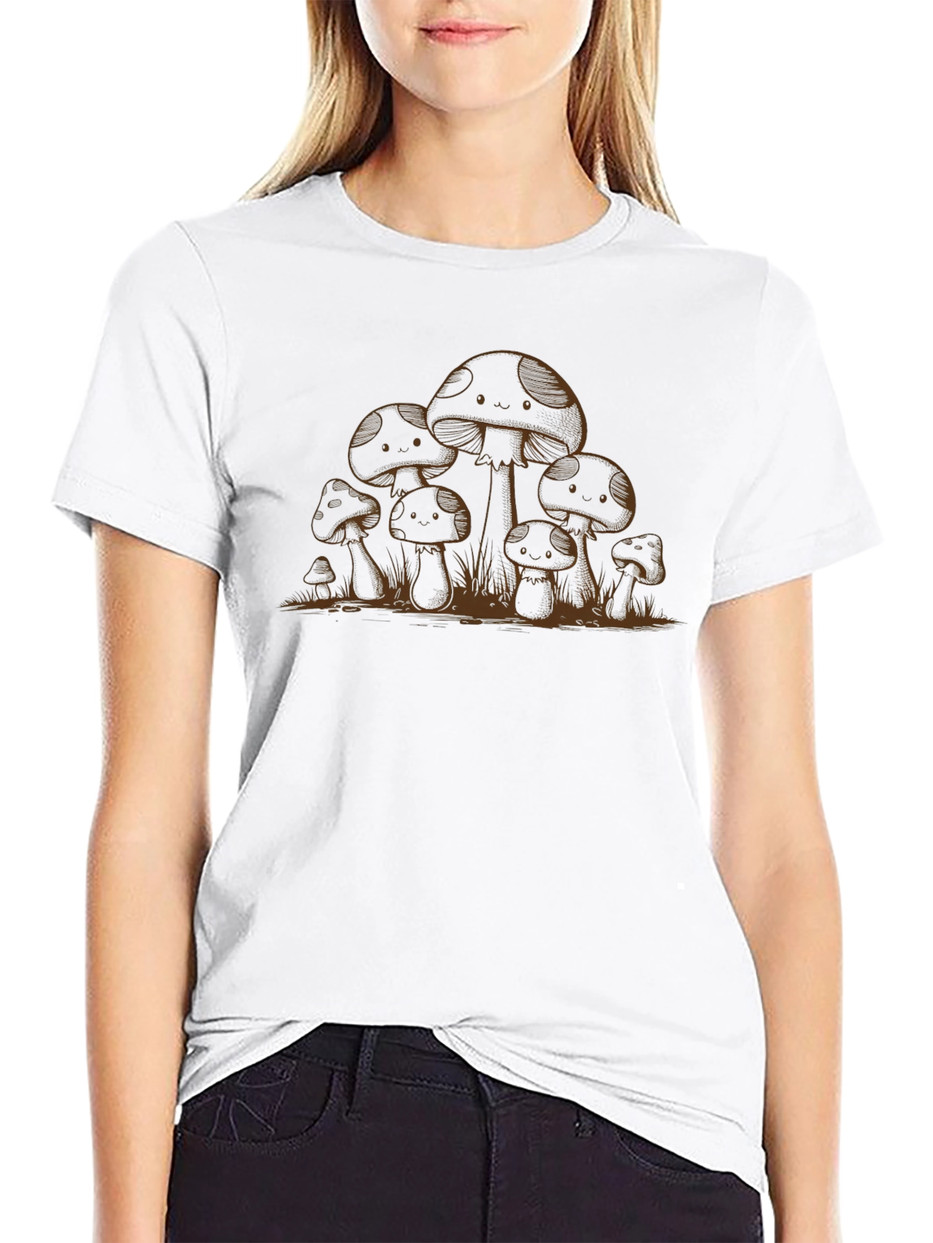 Cute Mushroom Graphic T-Shirt