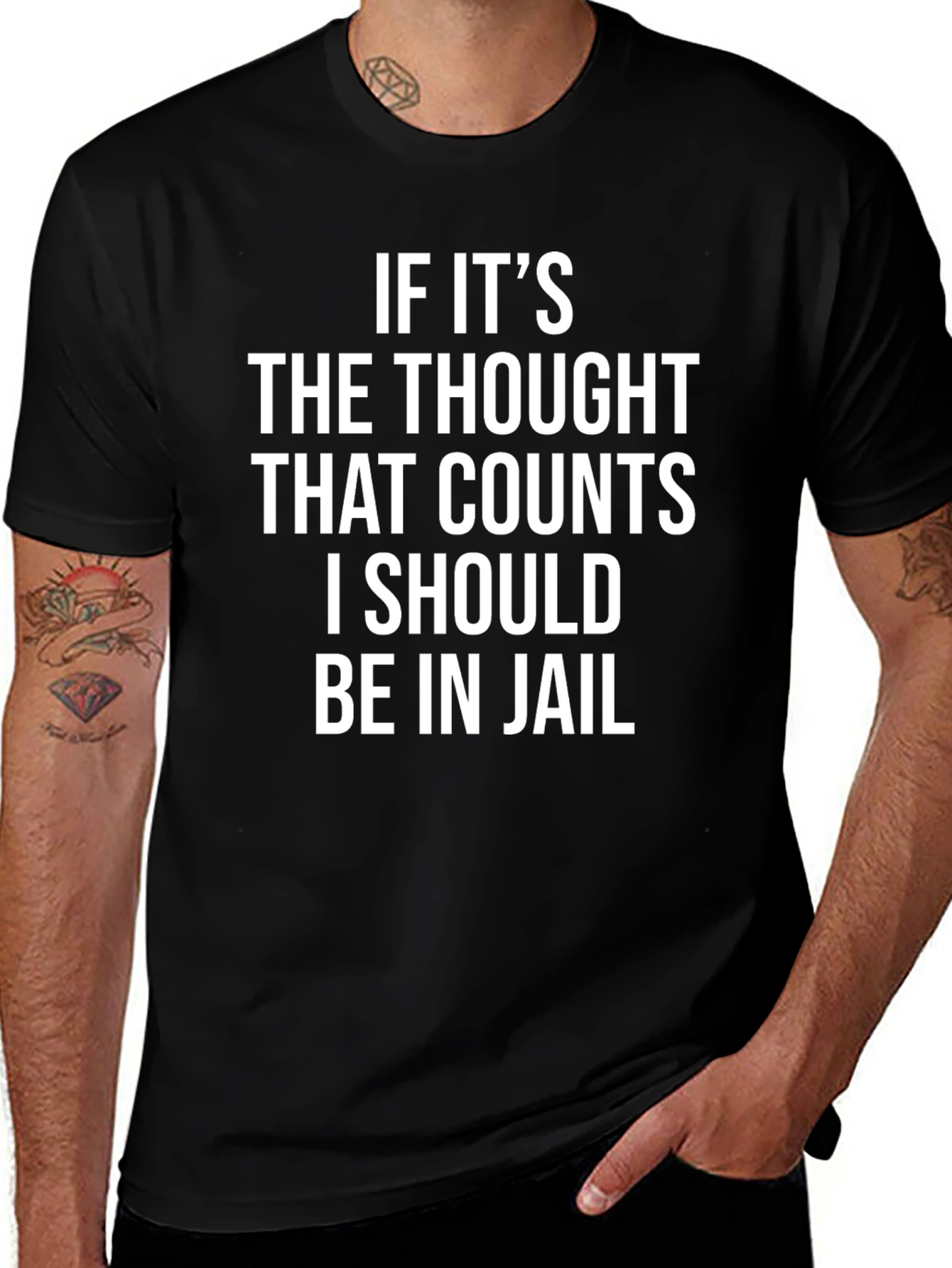 Funny If Thoughts Count Graphic Tee