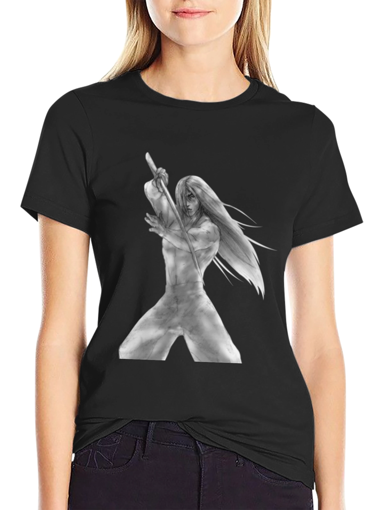 Unique Graphic Tee - Manga Samurai Style